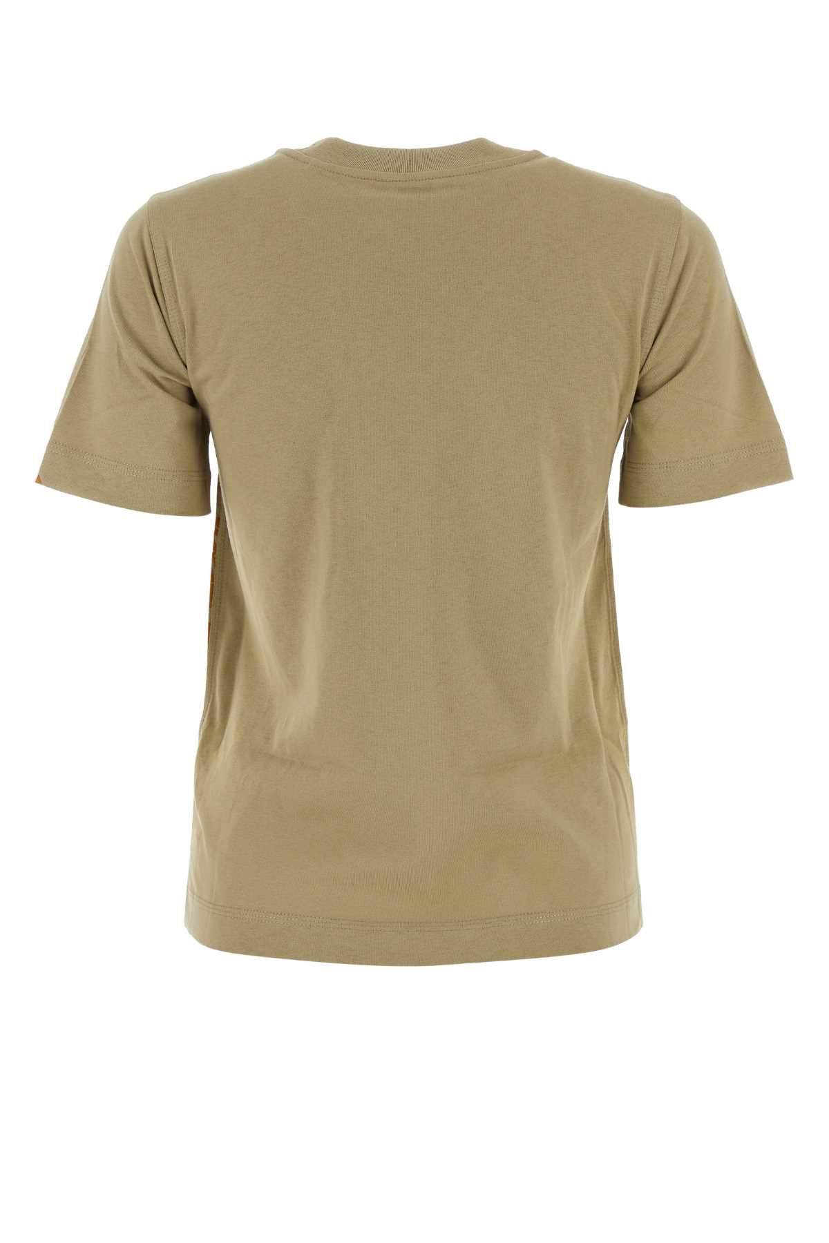 Shop Burberry Sage Green Cotton T-shirt In Hunter