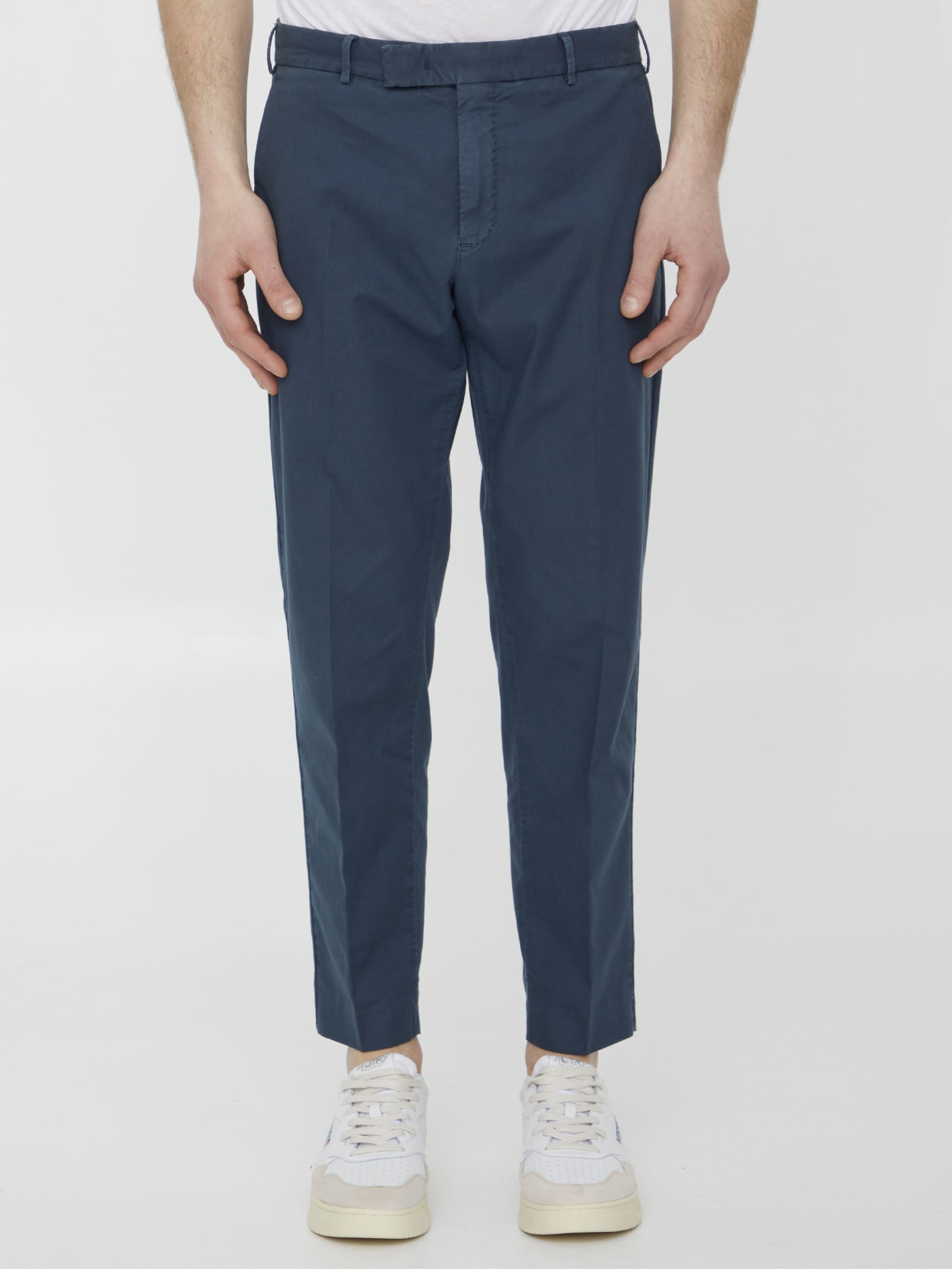Pt01 Blue Cotton Trousers