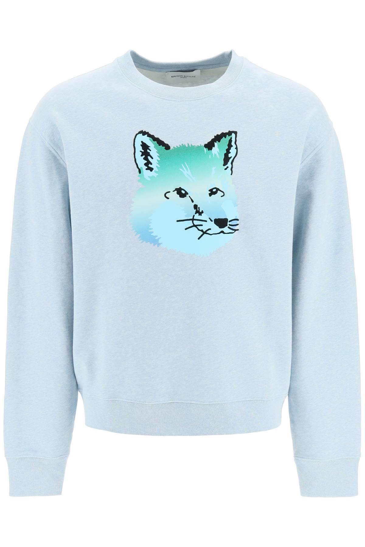 MAISON KITSUNÉ VIBRANT FOX HEAD CREW-NECK SWEATSHIRT