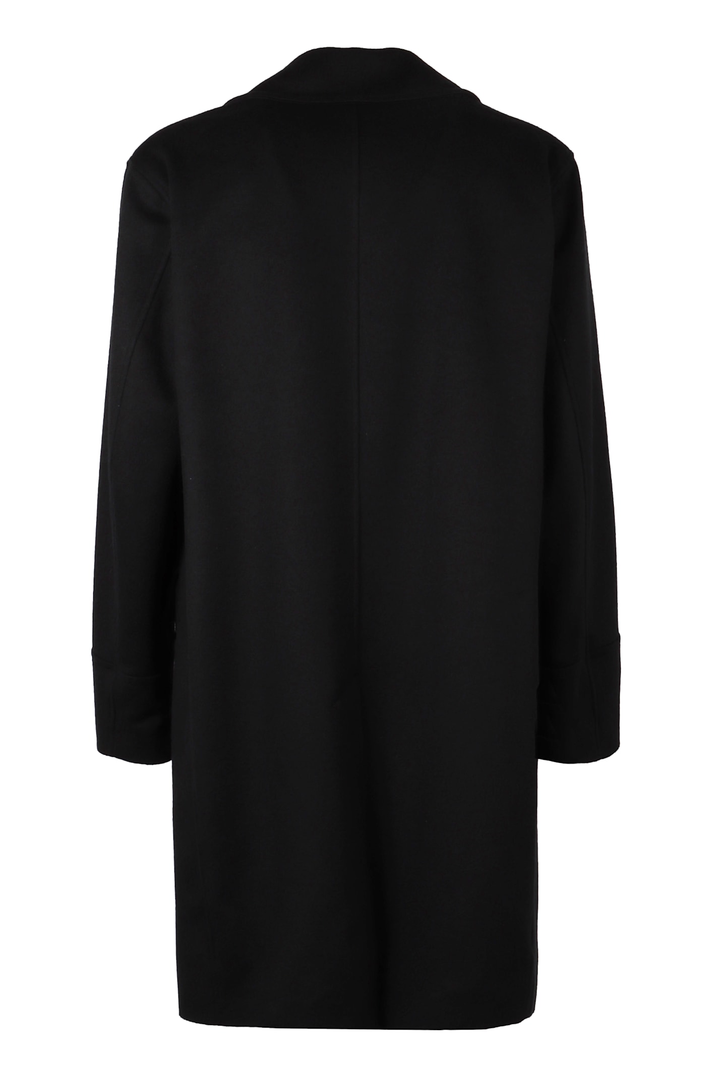 Mackintosh Double-breasted Wool Coat In Black