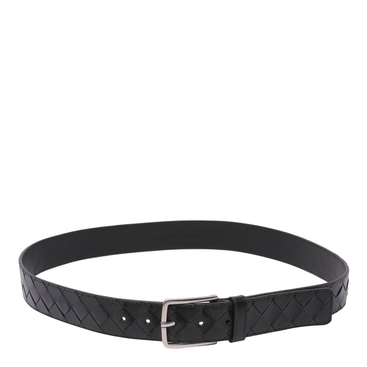 Shop Bottega Veneta Intrecciato Belt In Black