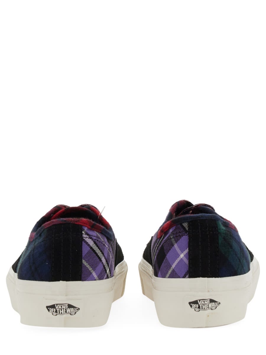 Vans Authentic 44 Dx Plaid-panel Sneakers In Black