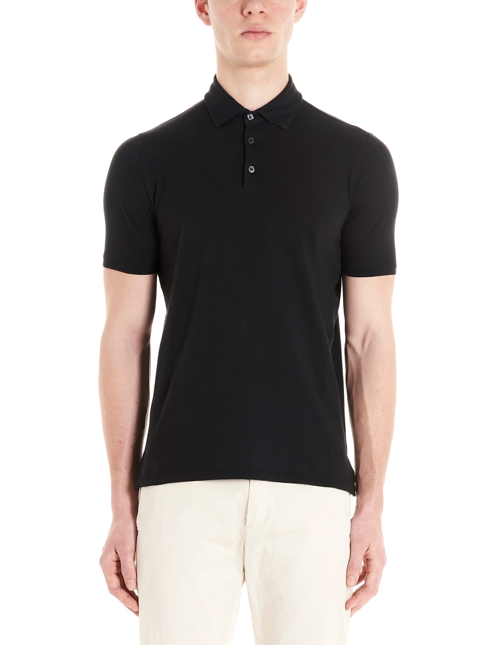 Zanone Garment-dyed Piqué Polo Shirt