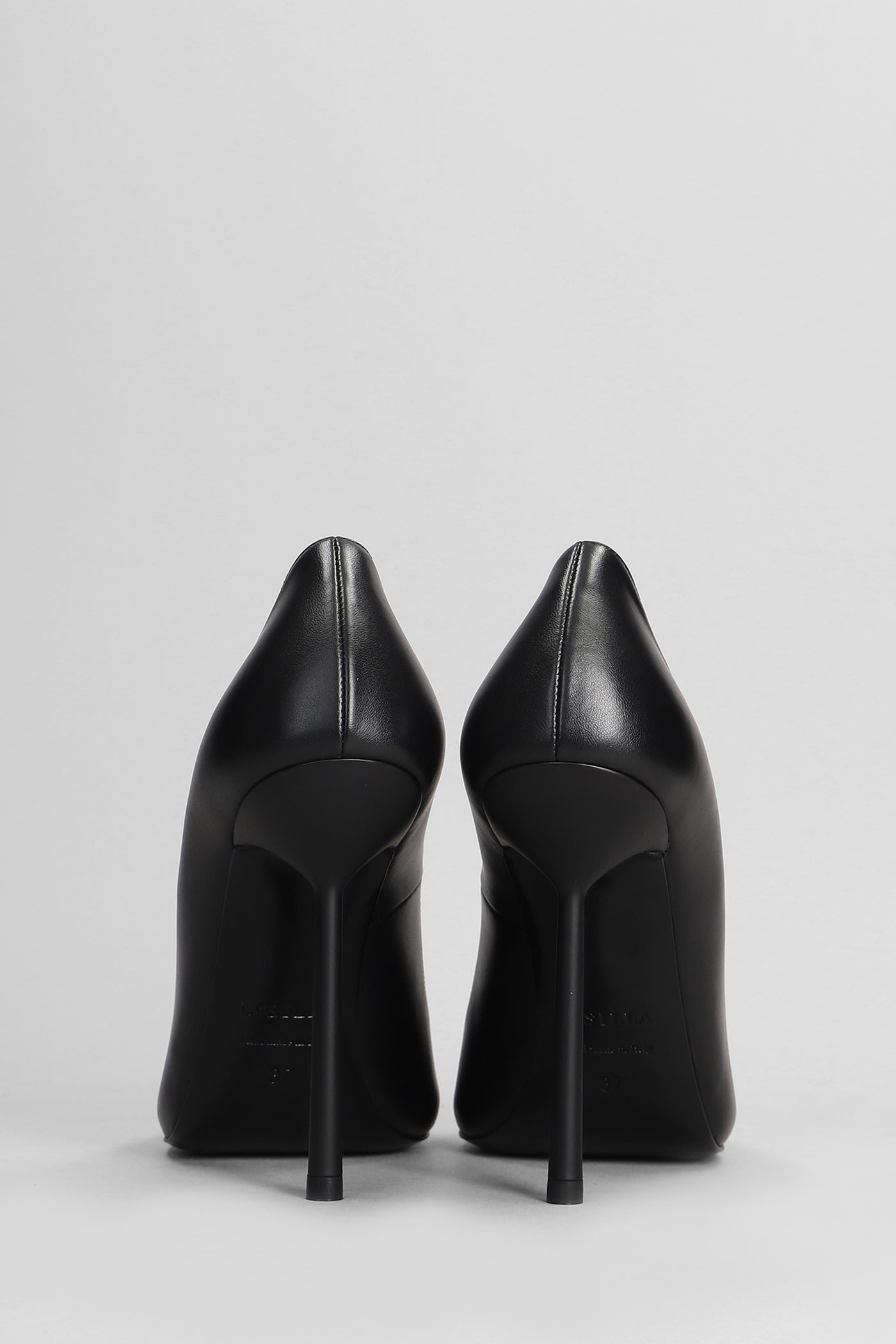 Shop Le Silla Bella Pumps In Black Leather