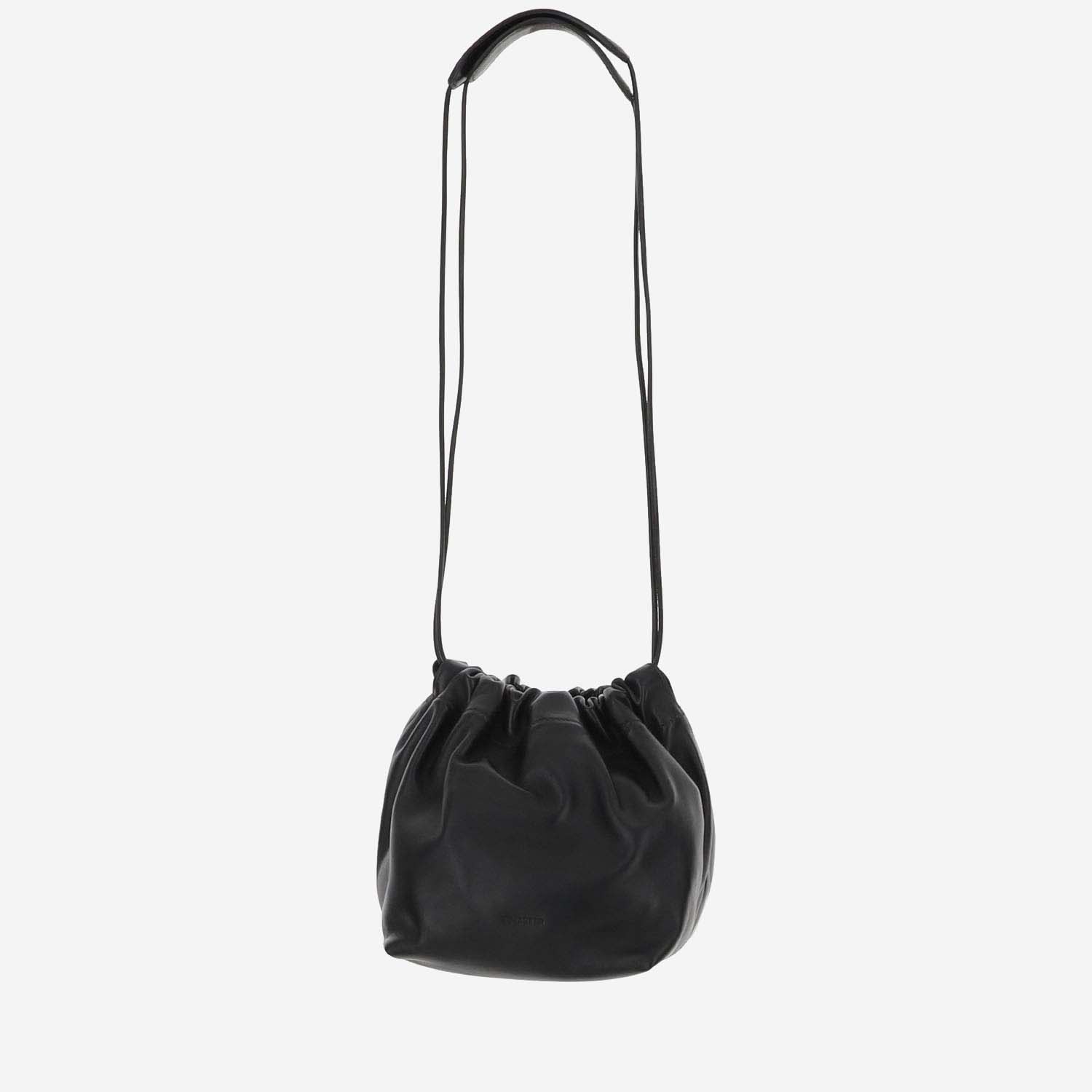 Shop Jil Sander Dumpling Shoulder Bag In Black