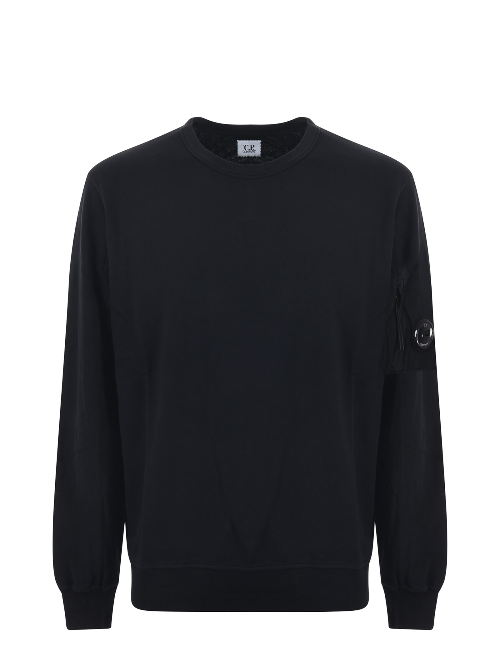 C.p. Company Lightweight Sweatshirt  In Black