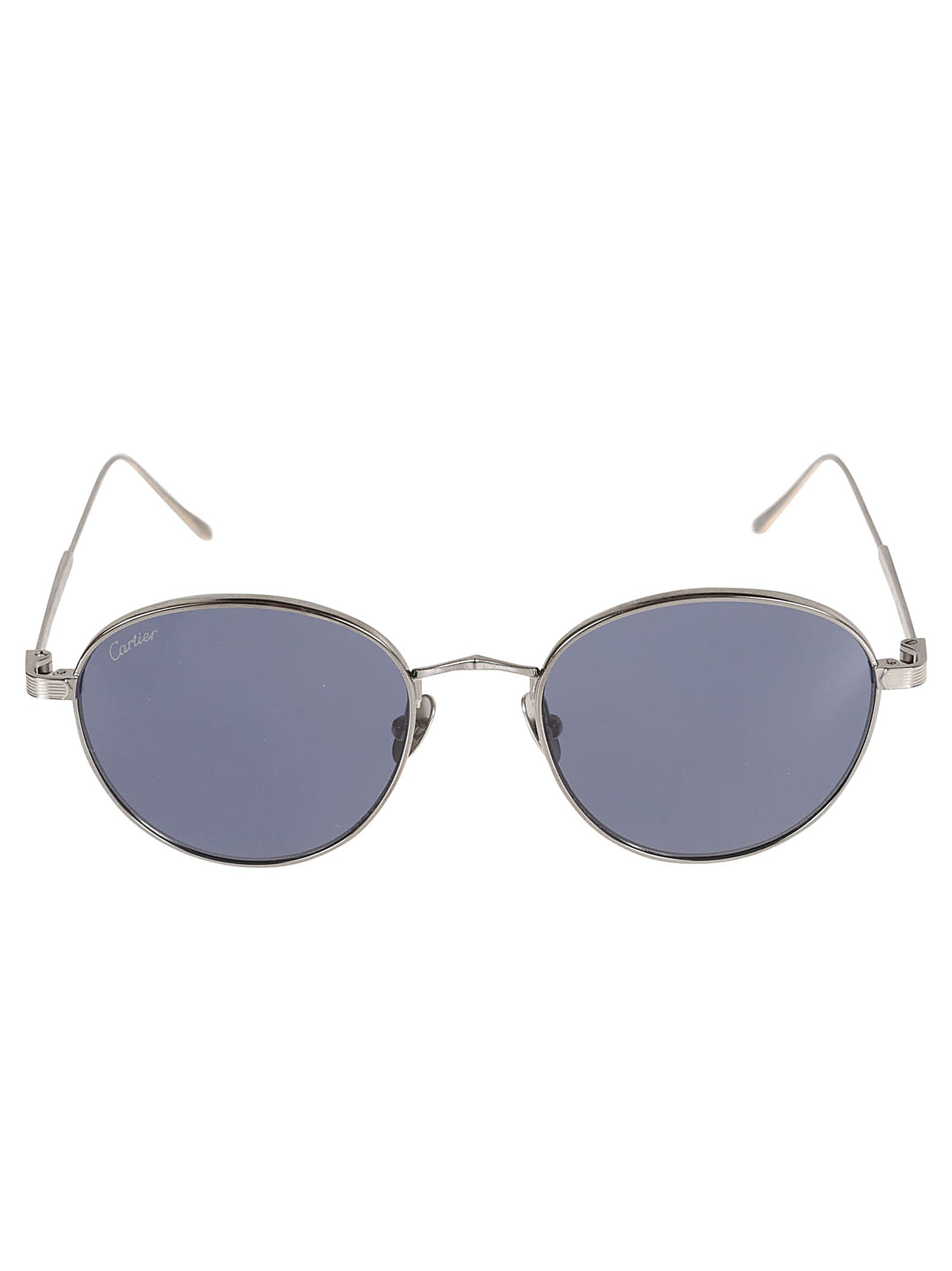 Cartier Eyewear Round Logo Detail Sunglasses