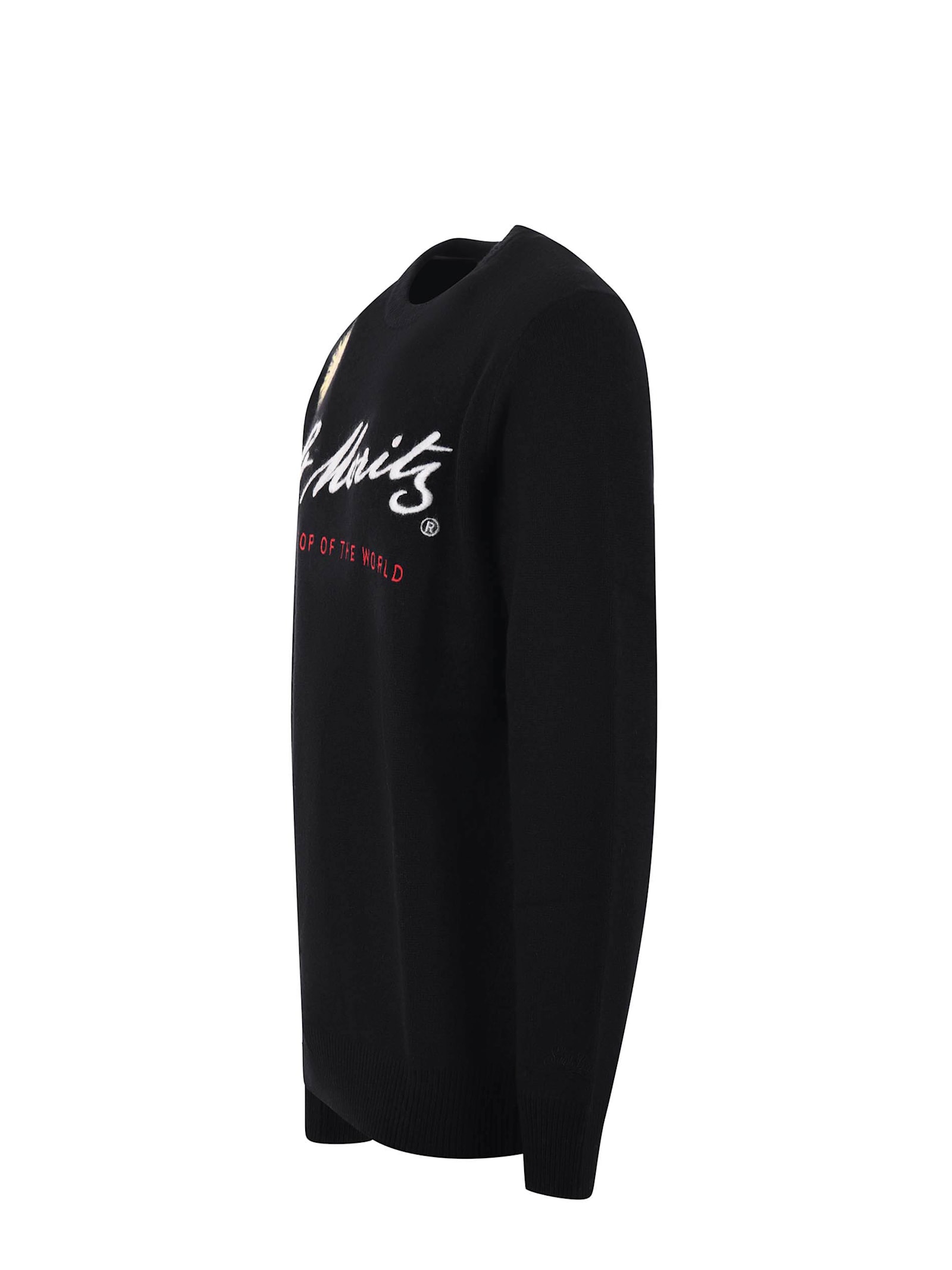 Shop Mc2 Saint Barth Sweater In Wool And Cashmere Blend. In Black