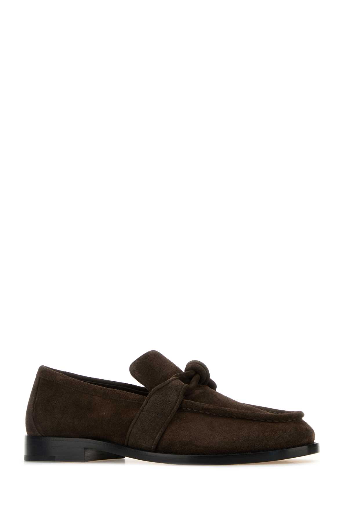 Bottega Veneta Astaire Fondente Suede Moccasin In Brown