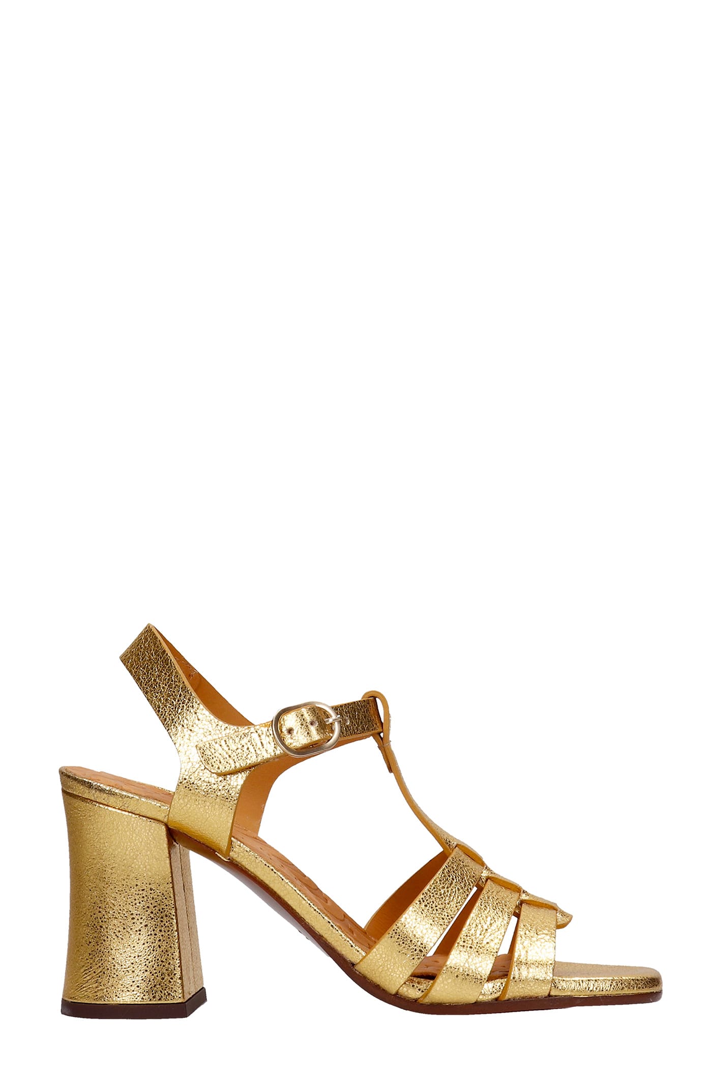 Chie Mihara Paxi Sandals In Gold Leather