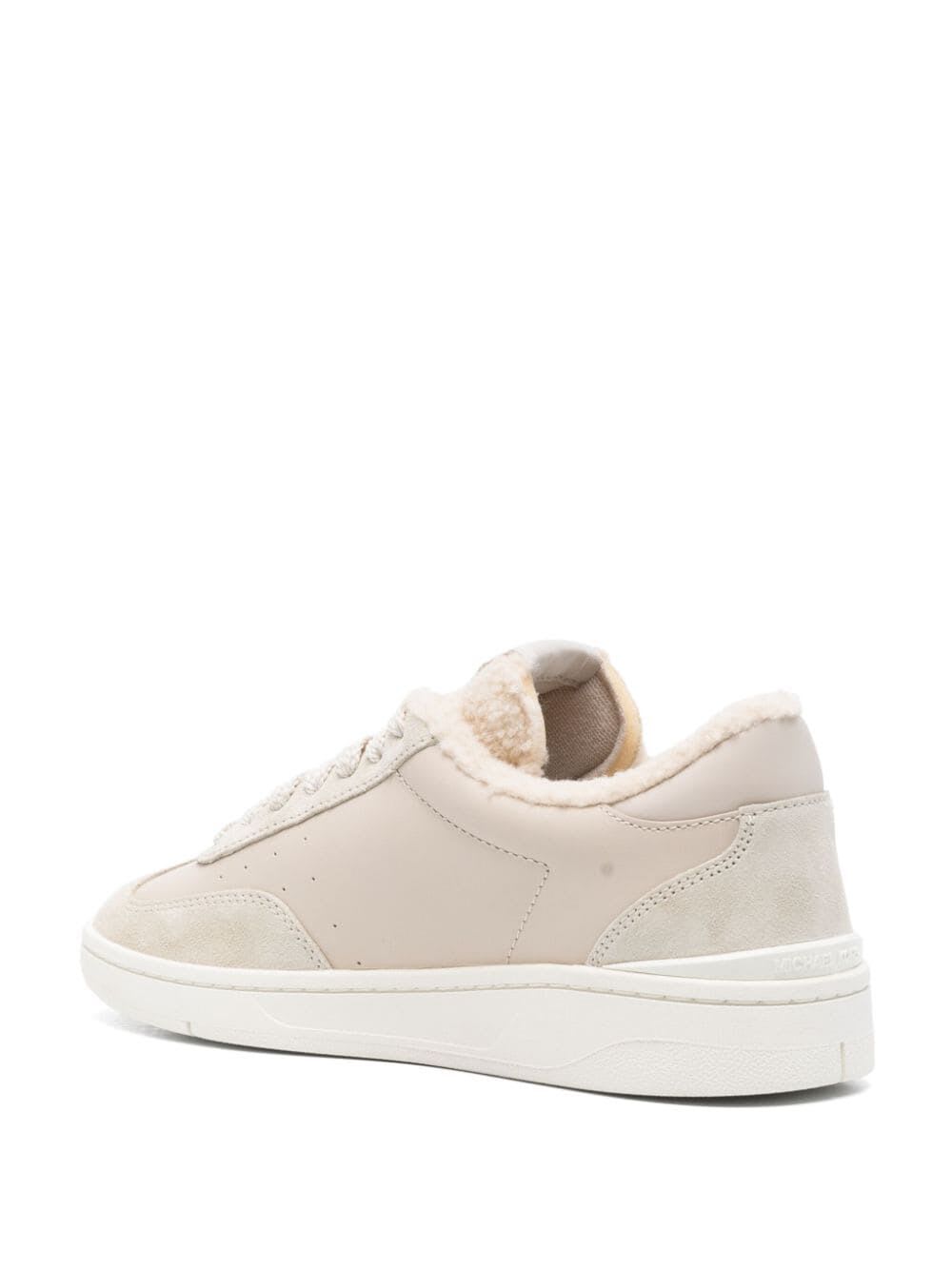 Shop Michael Kors Wilton Lace Up Sneakers In Bone