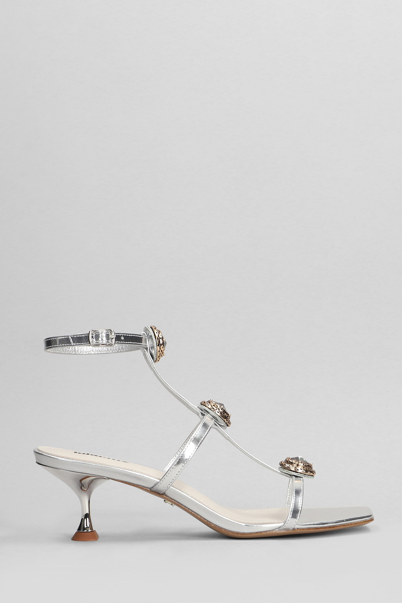 Lya 95 Sandals In Silver Leather