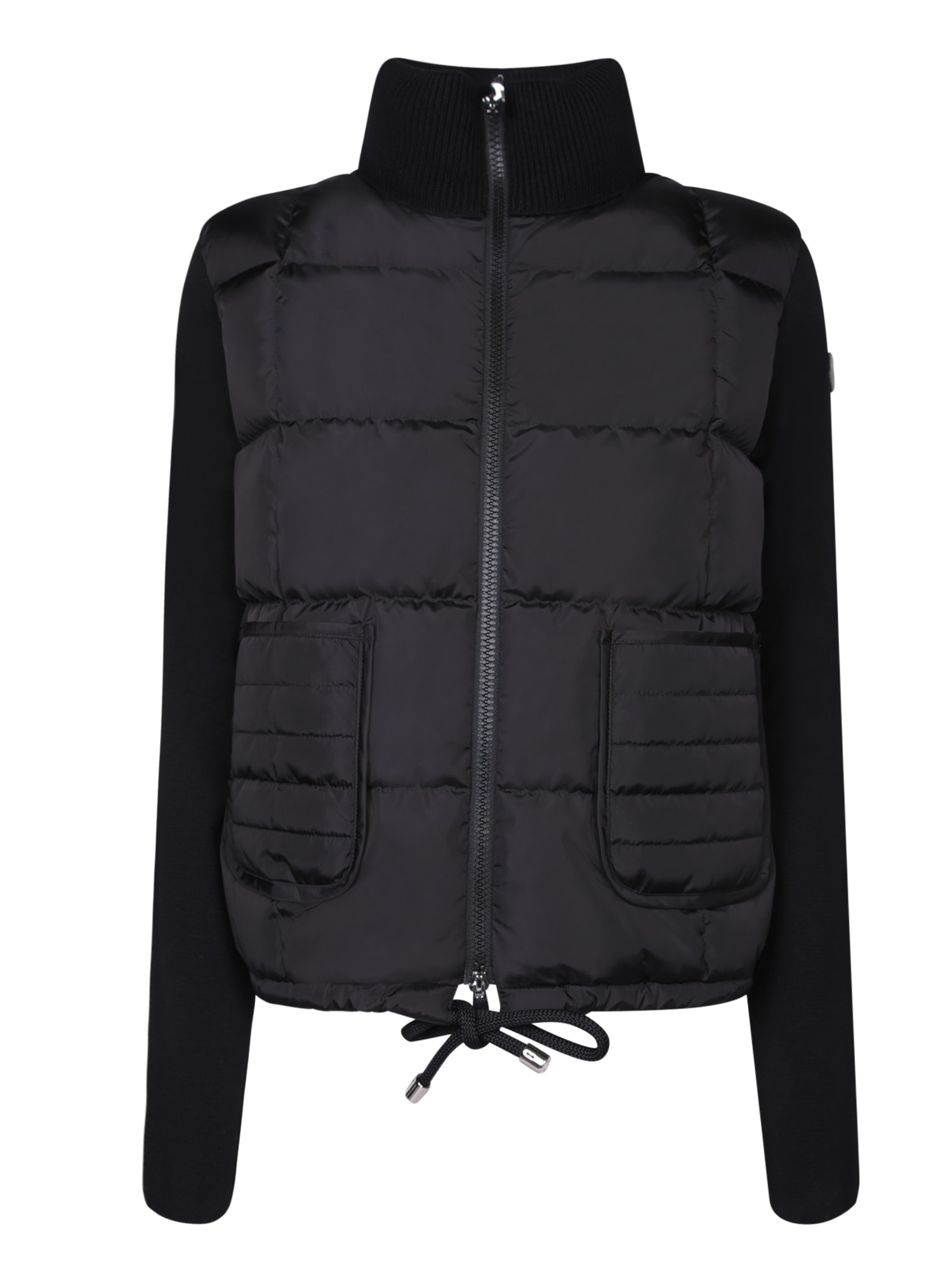 Shop Moncler Black Padded Cardigan