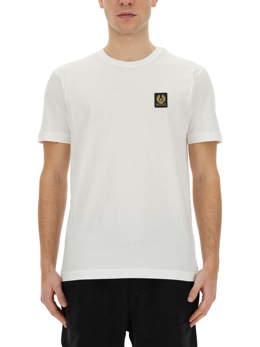 Shop Belstaff T-shirt With Logo Patch In White