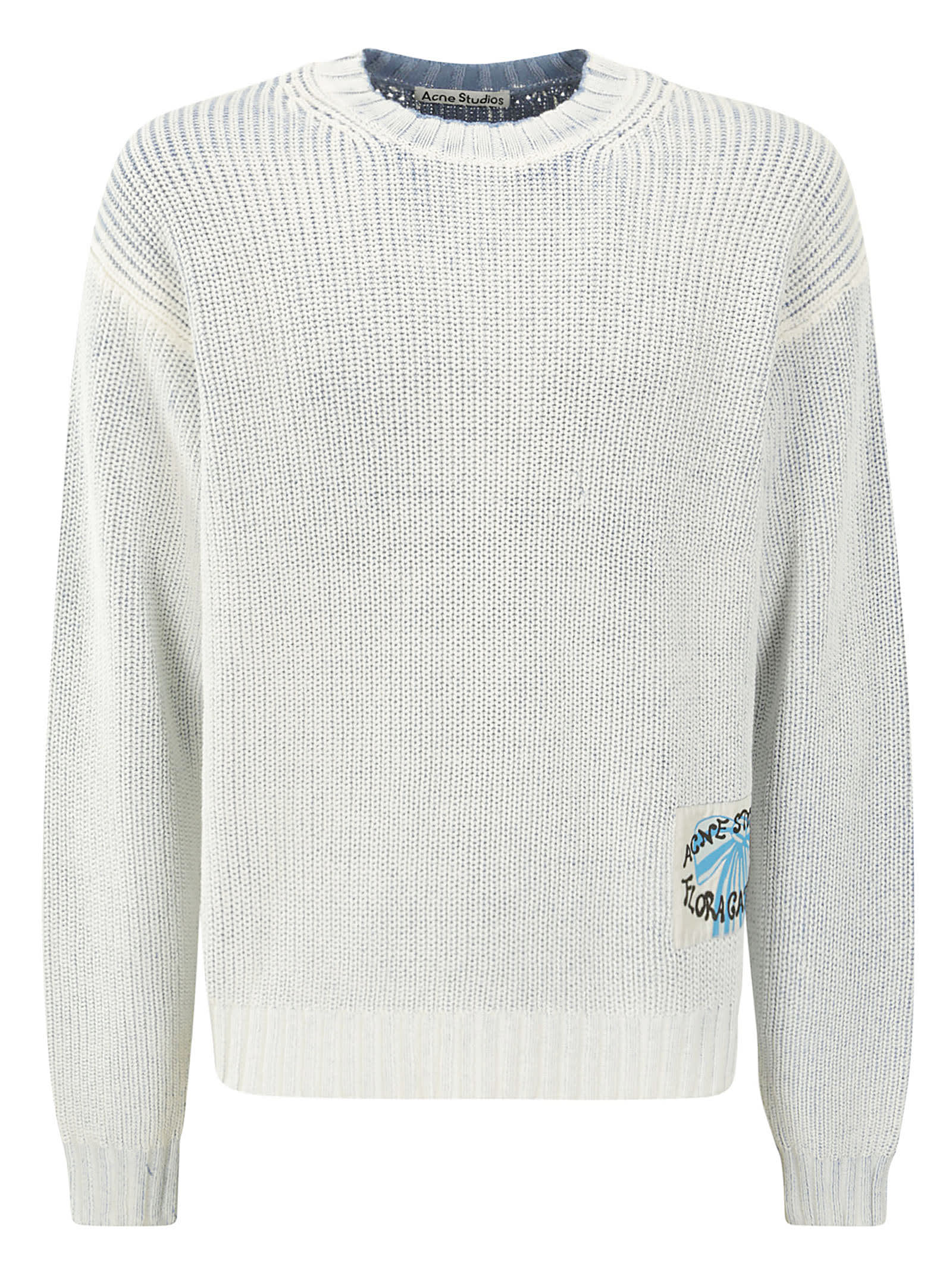 Shop Acne Studios Sweater In Old Blue/white