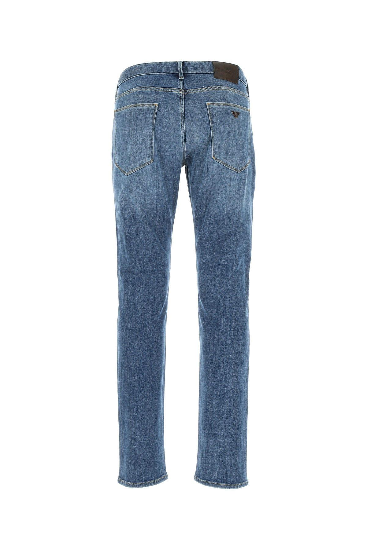 Shop Giorgio Armani Stretch Denim Jeans