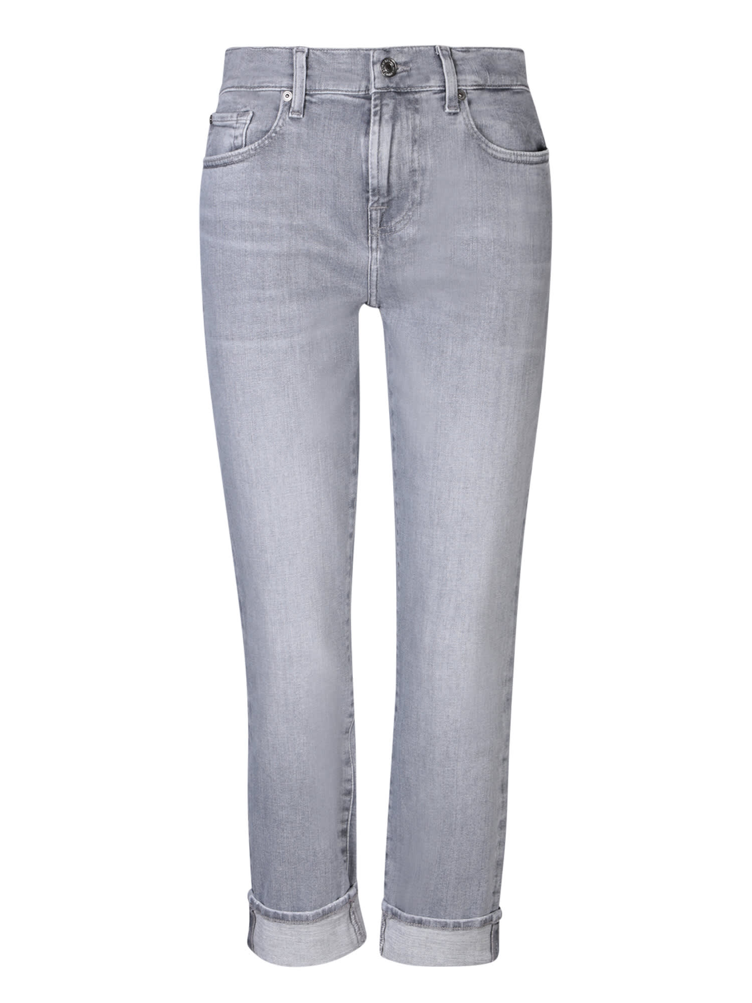 7 FOR ALL MANKIND RELAXED SKINNY GREY JEANS