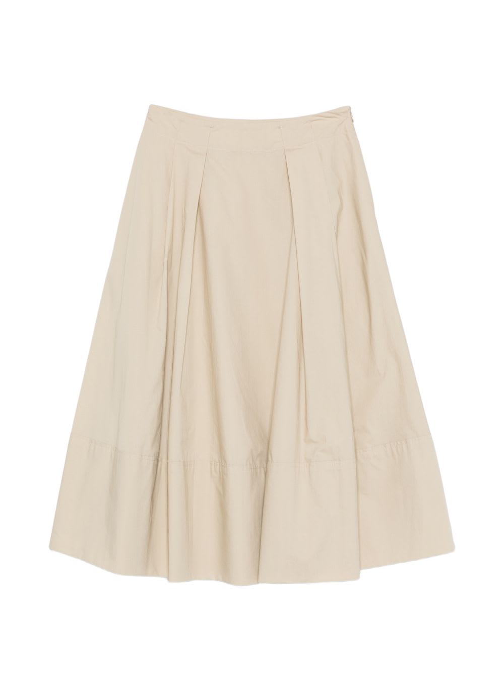 Woolrich Cotton Long Skirt In Sand