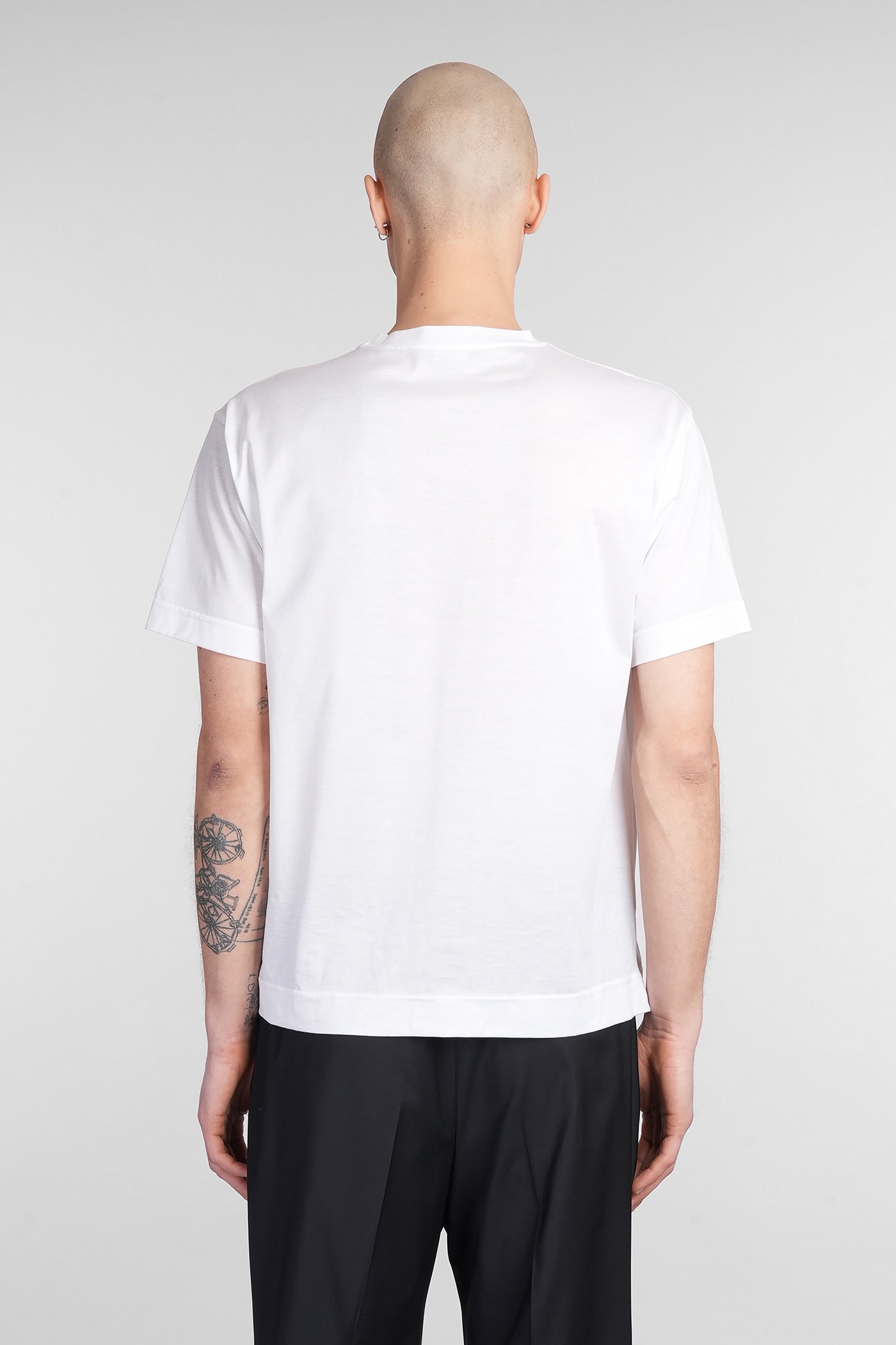 Shop Tagliatore T-shirt In White Cotton
