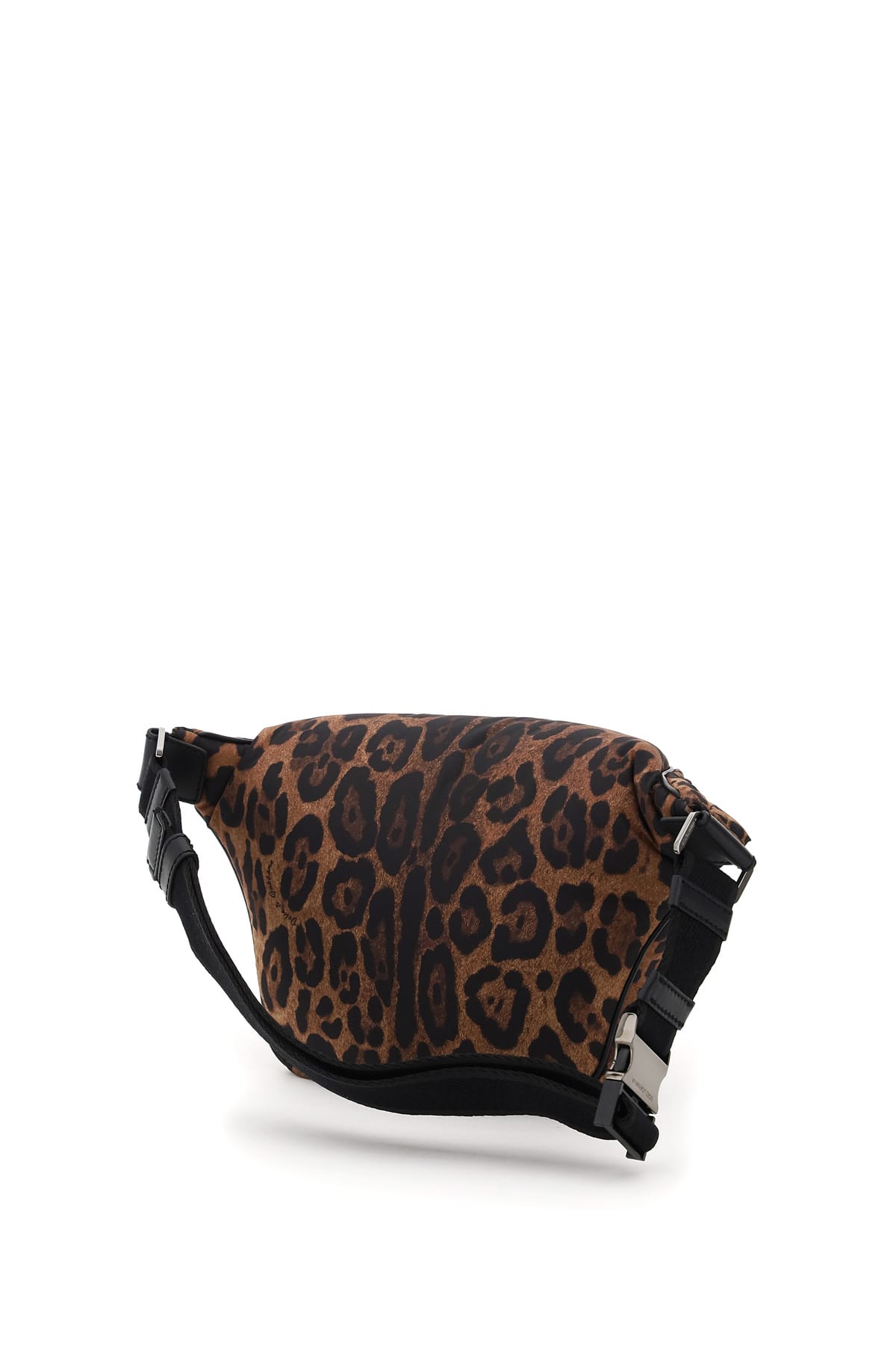 Shop Dolce & Gabbana Leopard-print Nylon Beltbag In Leo Fdo Naturale (brown)