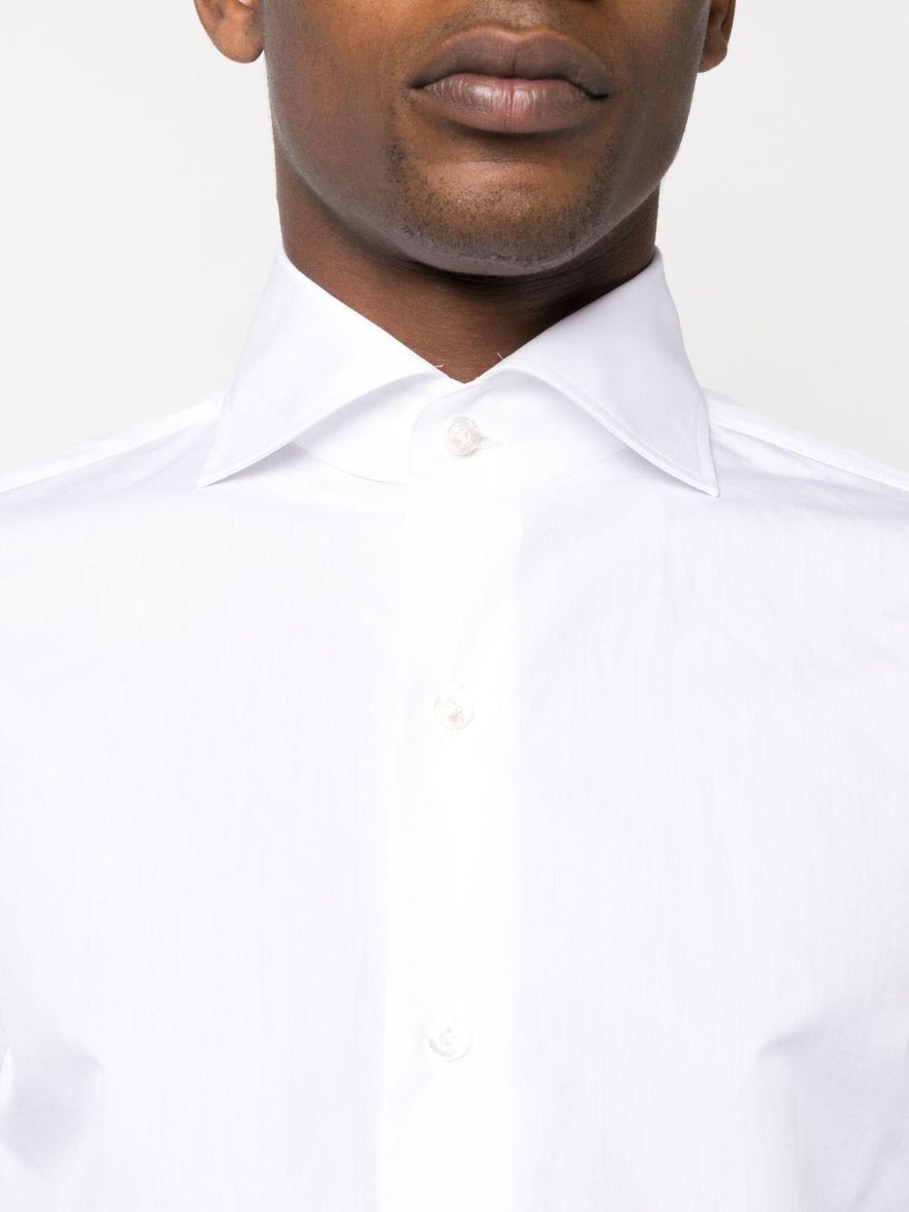 Finamore 1925 Finamore Classic White Cotton Shirt With Traditional Collar