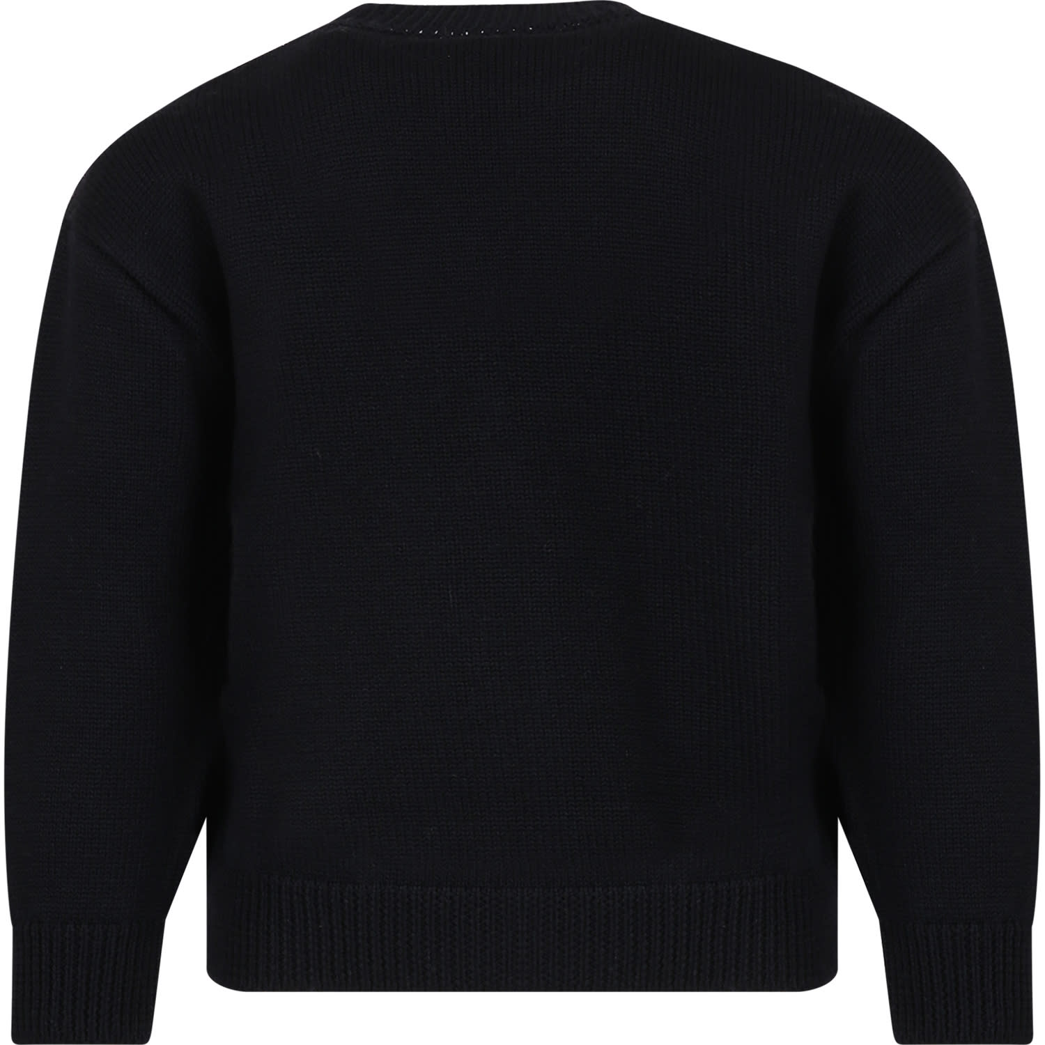 Shop Fendi Black Sweater With Logo For Kids