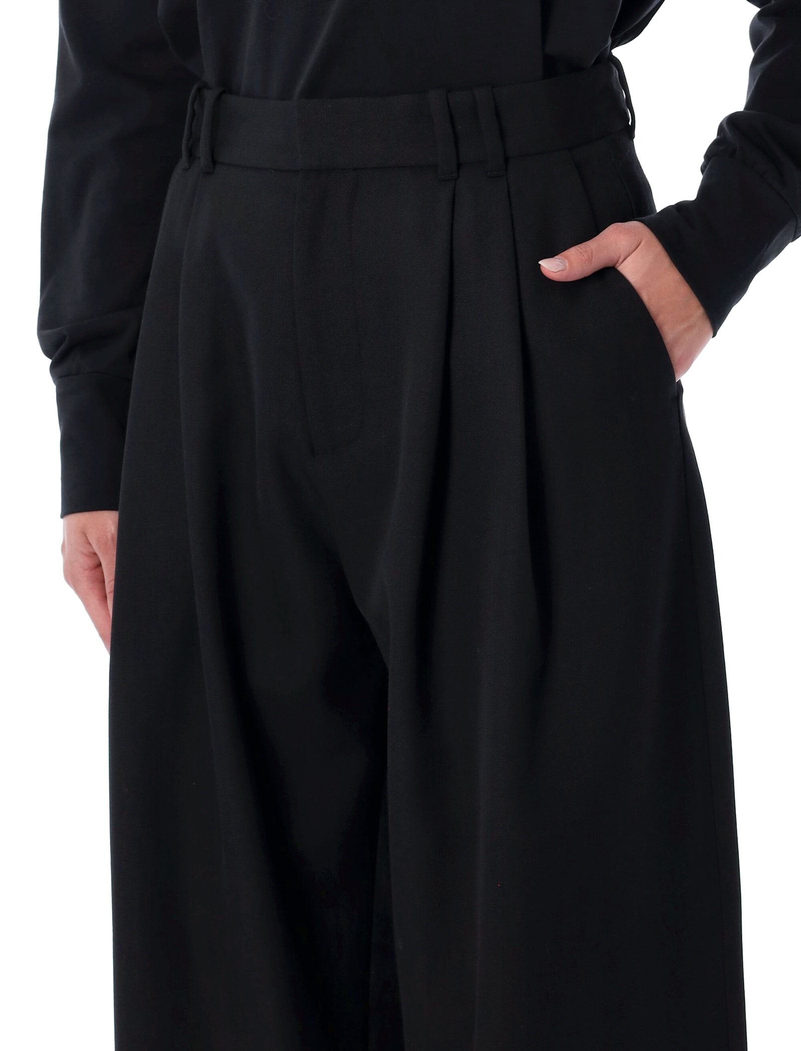 Studio Nicholson Line Lightweight Technical Wool Pants In Black