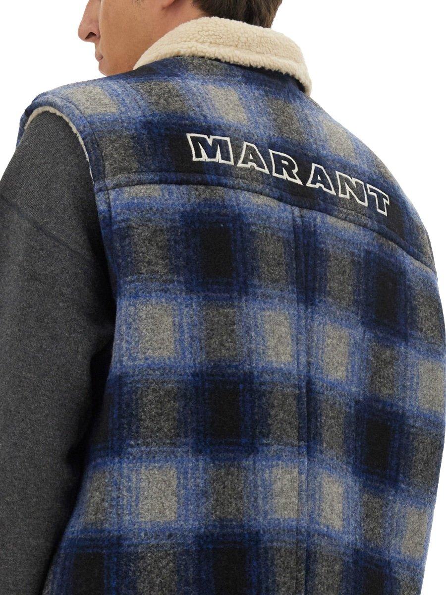 Isabel Marant Kiraneo Shearling Gilet In Blue