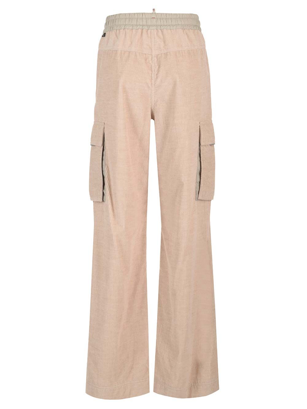 Shop Moncler Corduroy Trousers In Rose