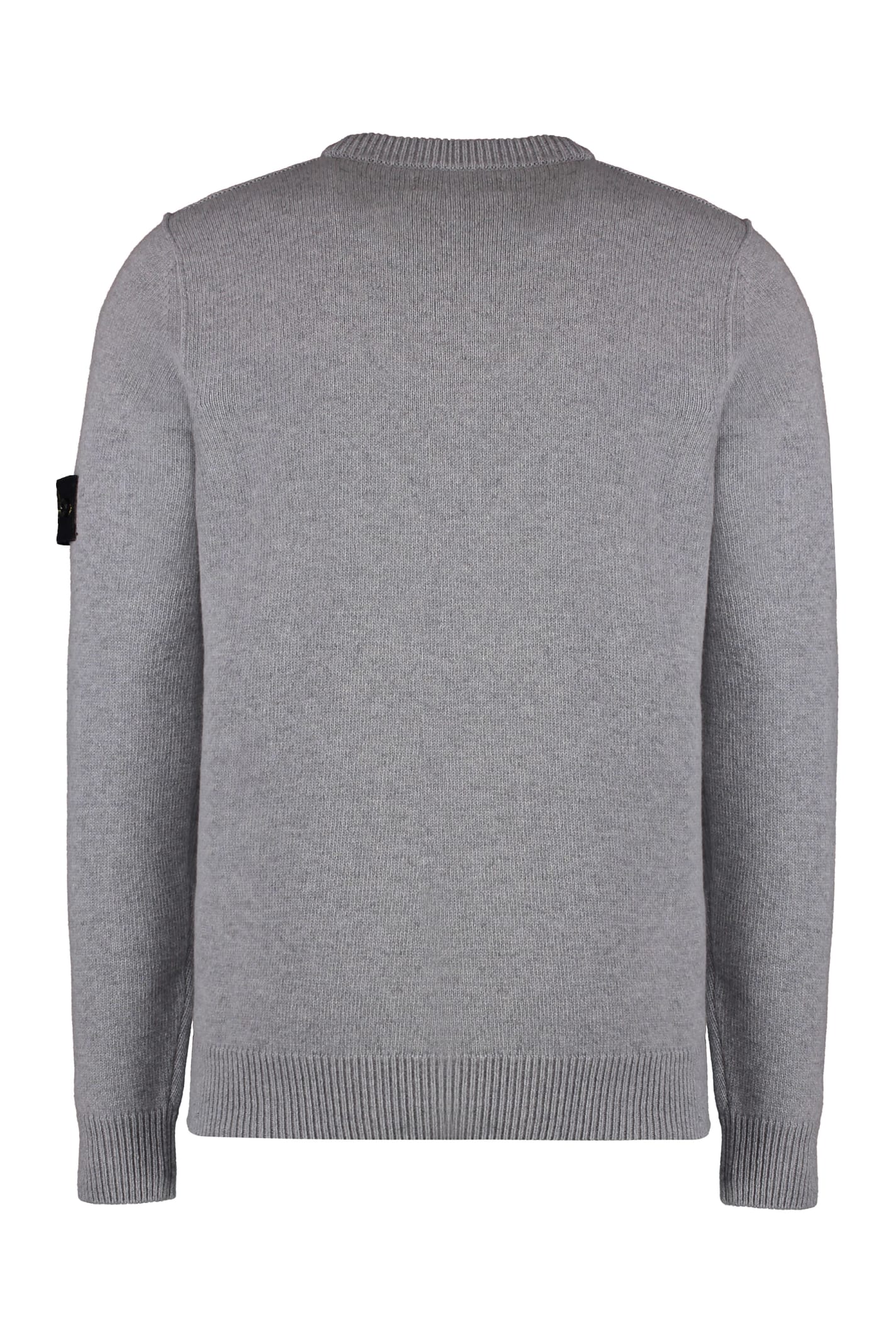 Shop Stone Island Wool-blend Crew-neck Sweater In Grey