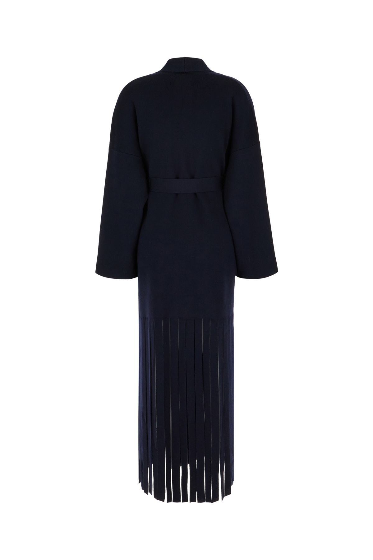 Shop Alanui Midnight Blue Stretch Wool Blend Coat