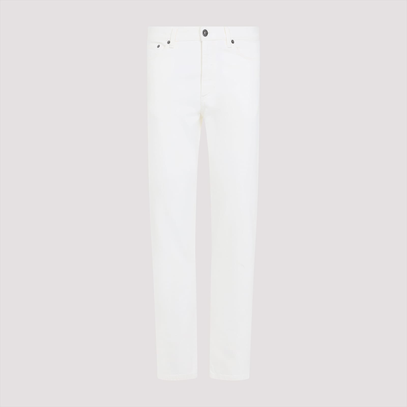 Zegna White Rinse-washed Stretch Cotton Roccia Jeans In Bianco Ottico Unito
