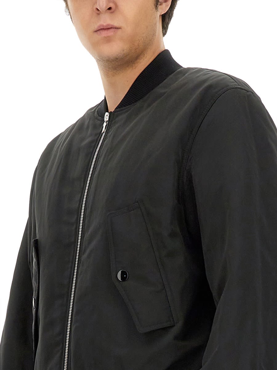 Shop Dries Van Noten Jacket With Zip In Black