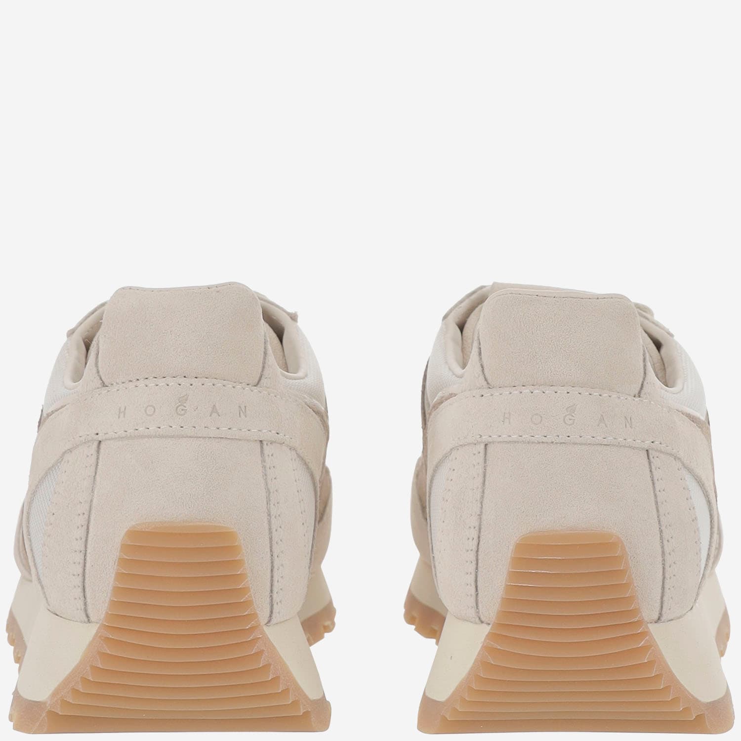 Hogan Men's 86er Suede And Mesh Sneakers In Beige