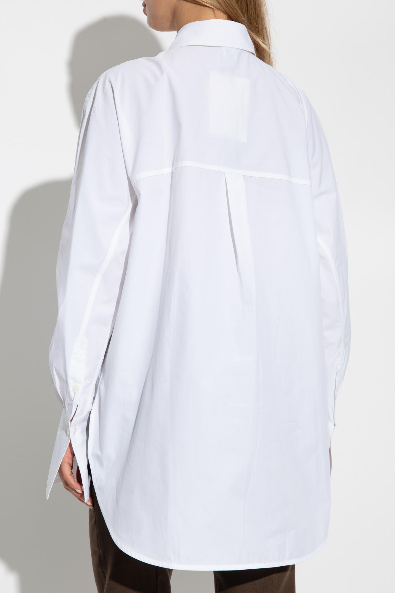 Shop Totême Toteme Oversize Fit Shirt In 047 White