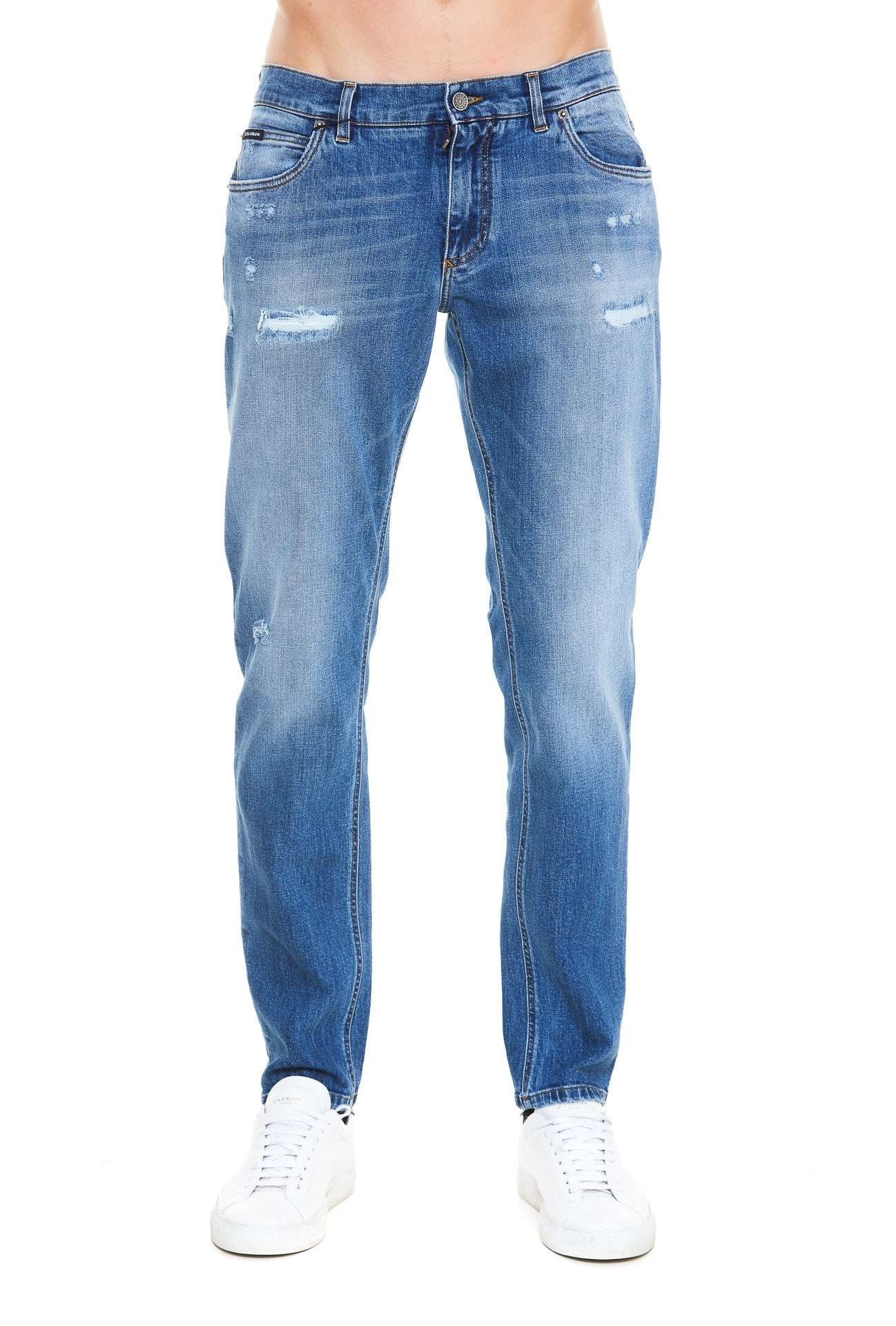 Dolce & Gabbana Denim Jeans With Small Rips