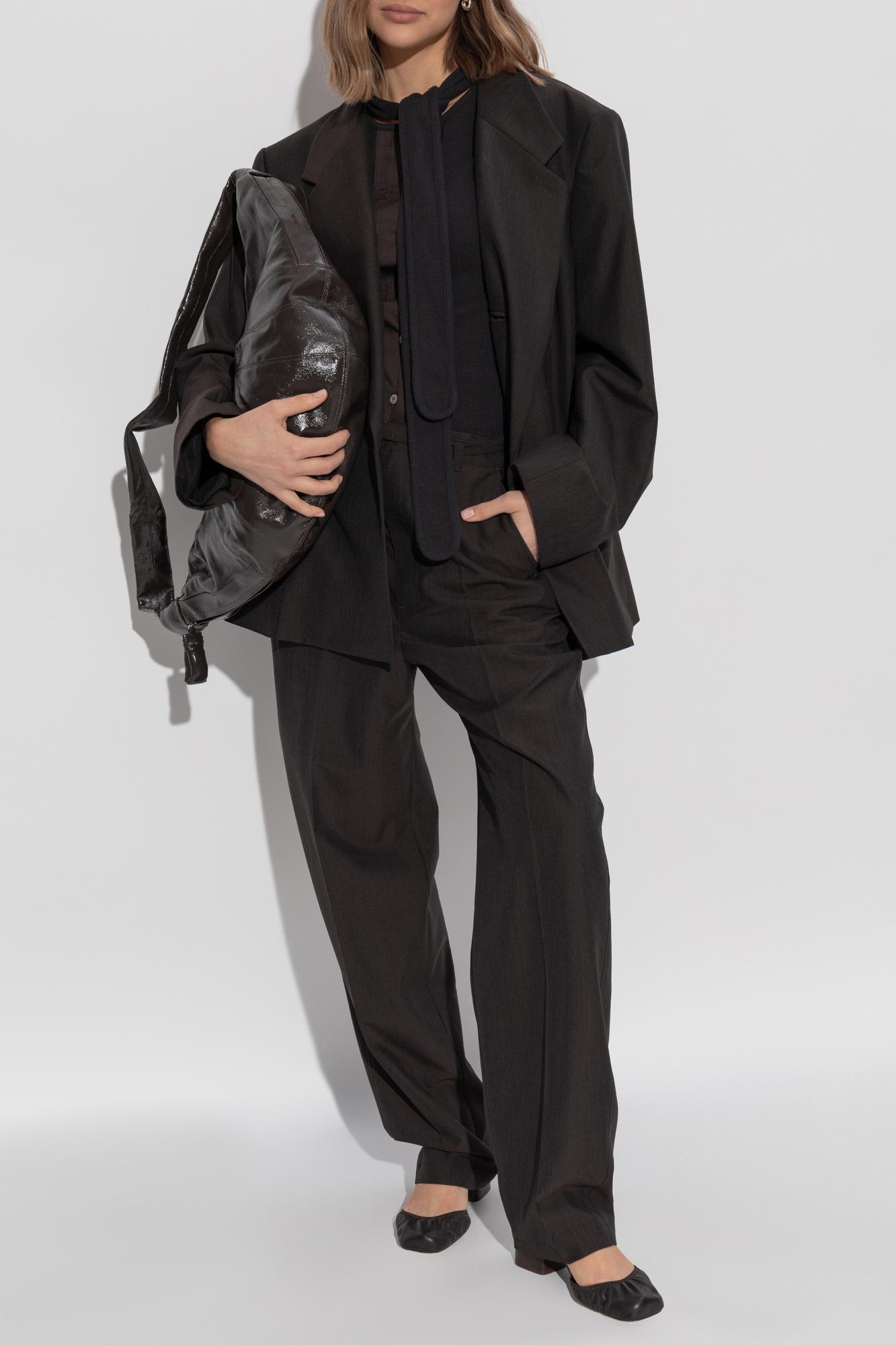 Lemaire Double-breasted Blazer In Black