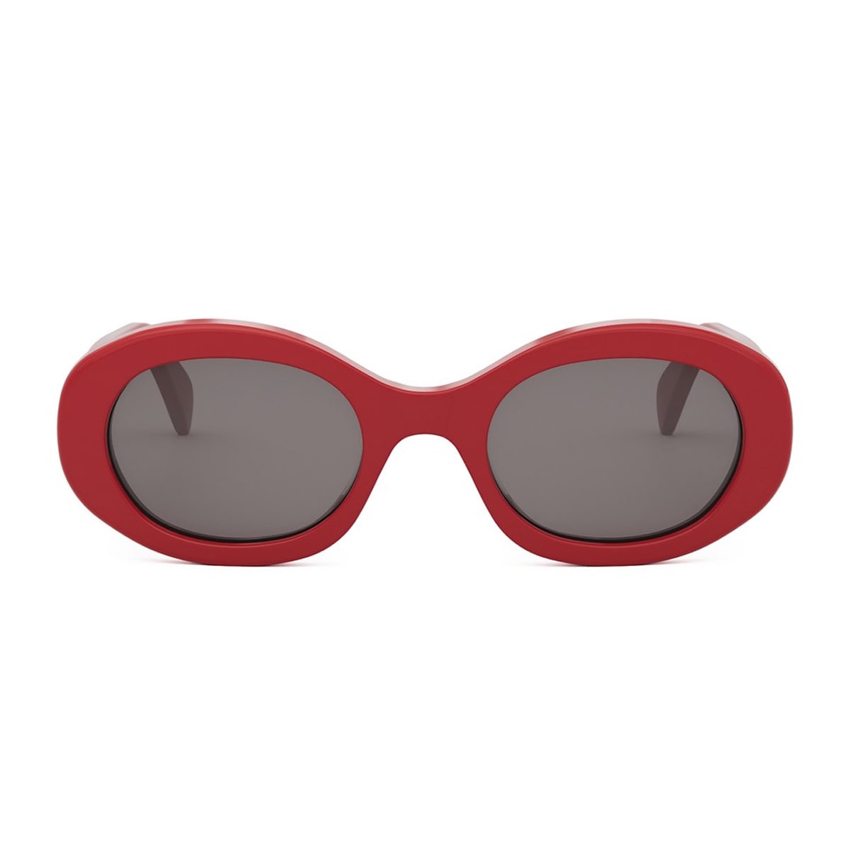 Celine Triomphe 55mm Rectangular Sunglasses In Red