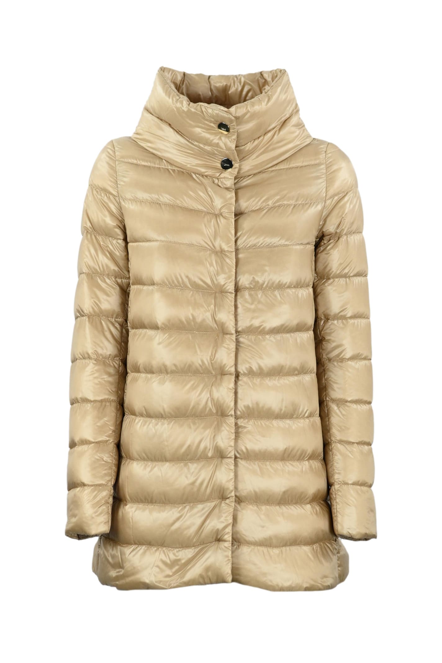 HERNO HERNO AMELIA LIGHT SAND QUILTED DOWN JACKET