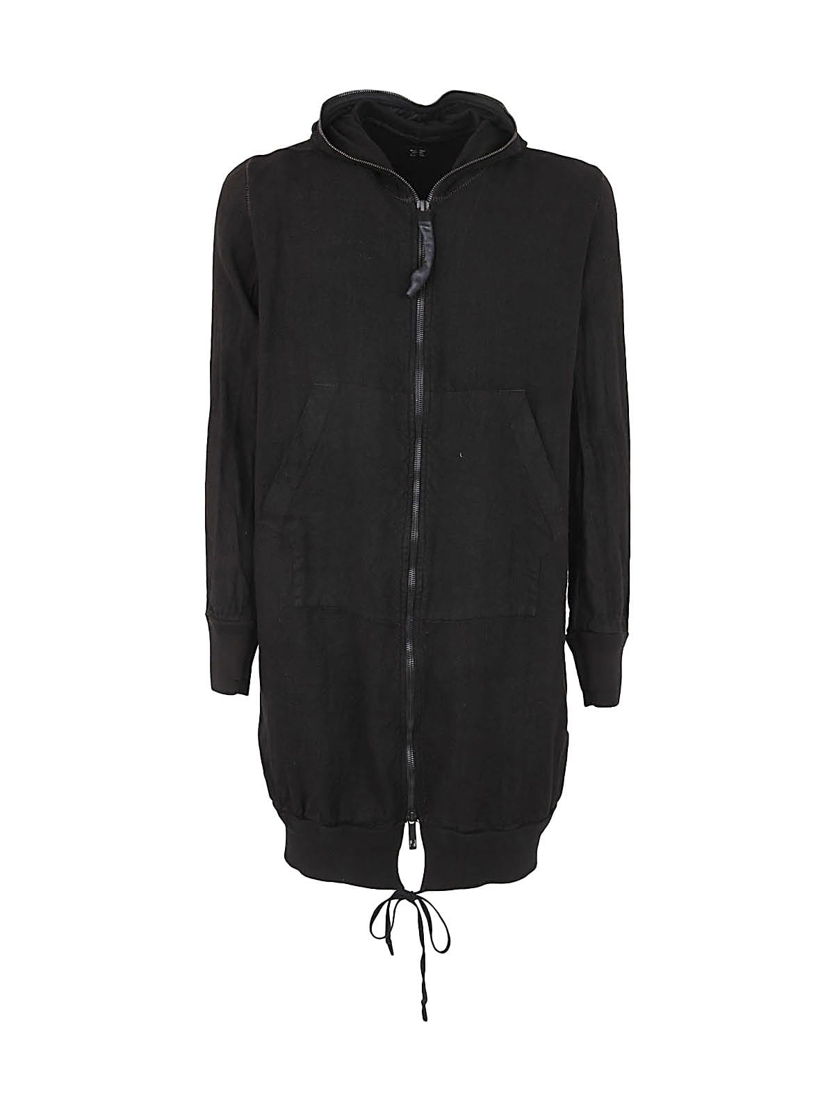 Shop 69 By Isaac Sellam Linen Parka With Hood In Noir