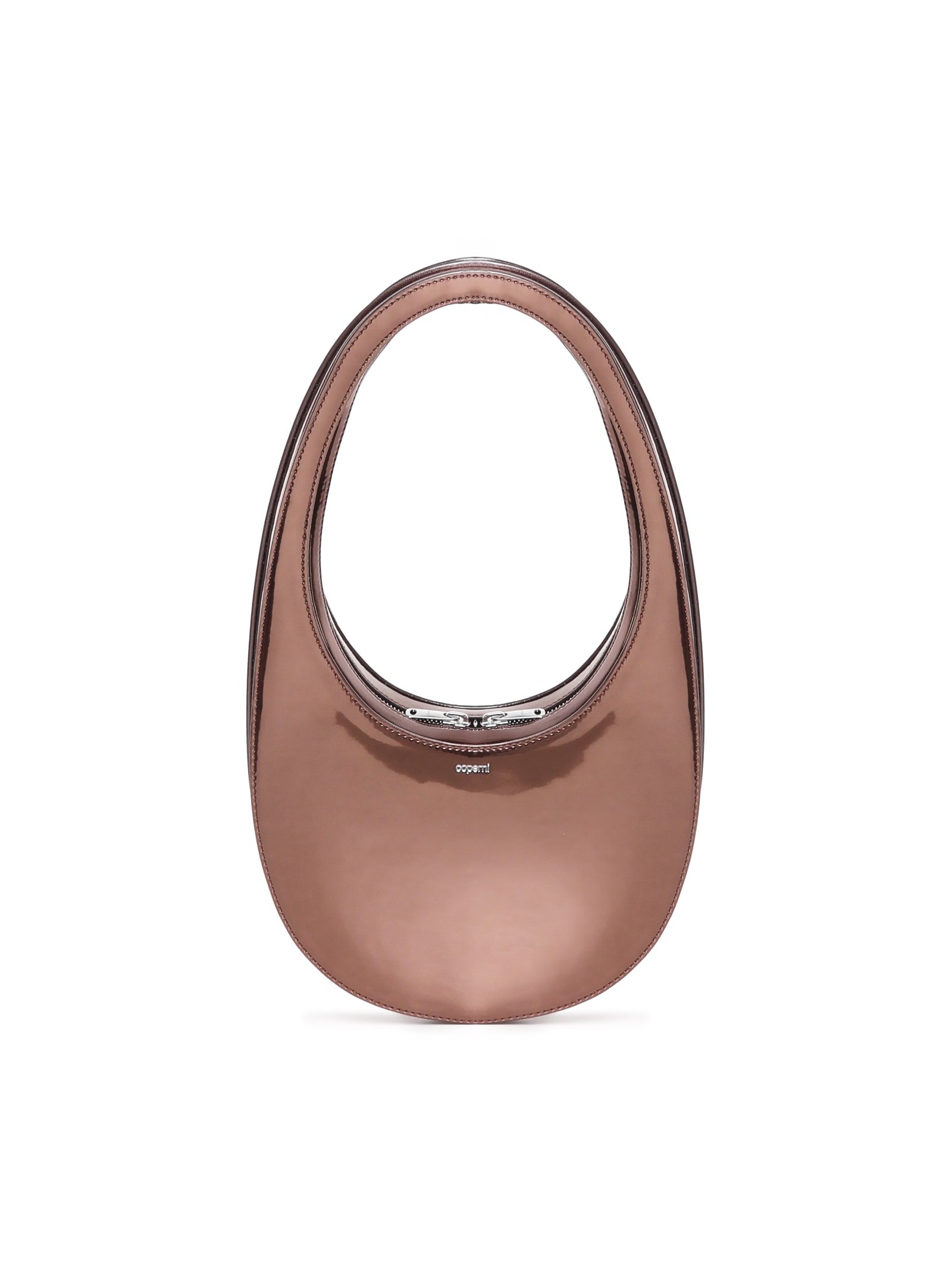 Shop Coperni Mirrored Swipe Bag In Copper