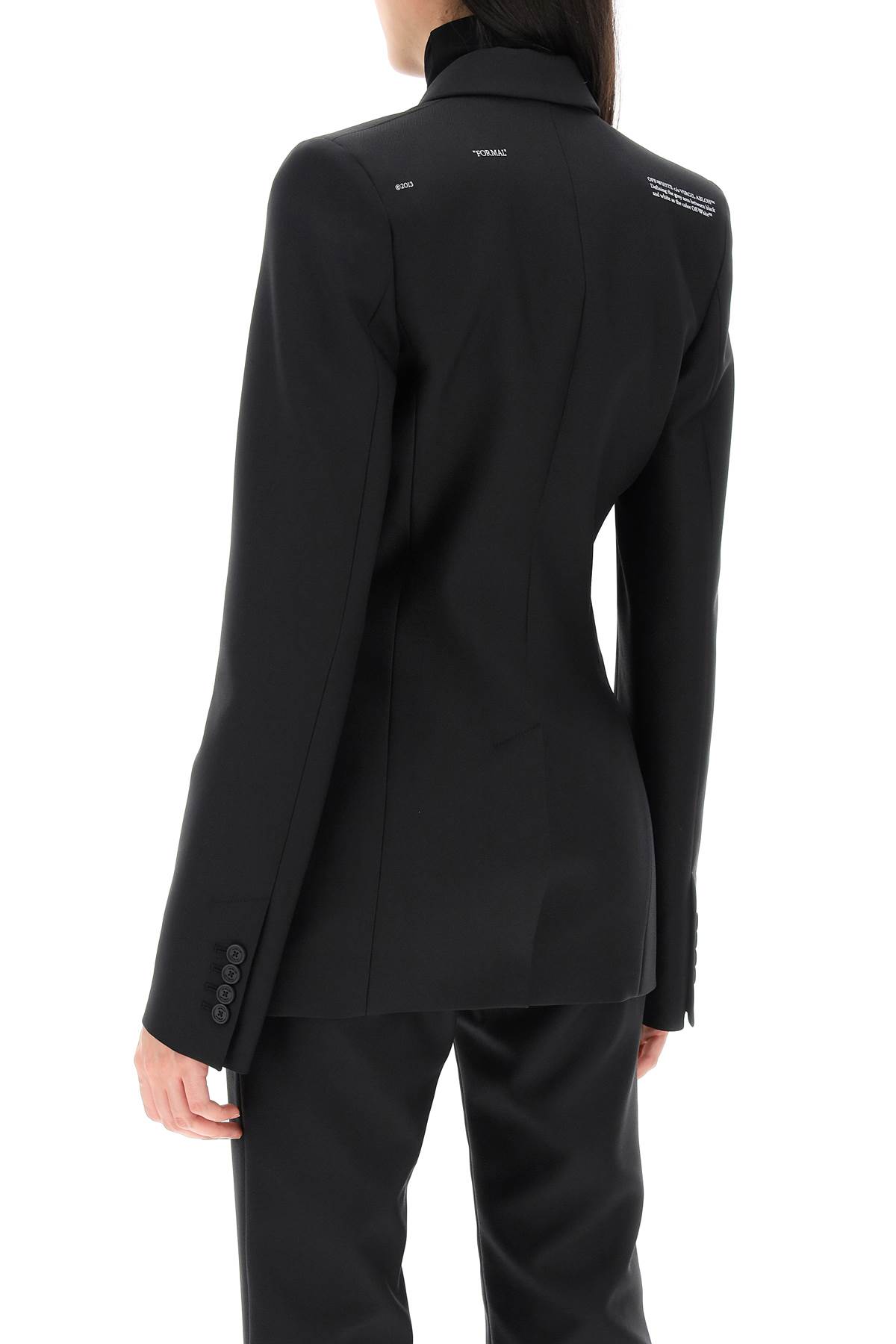 Shop Off-white Corporate Shaped Jacket In Black