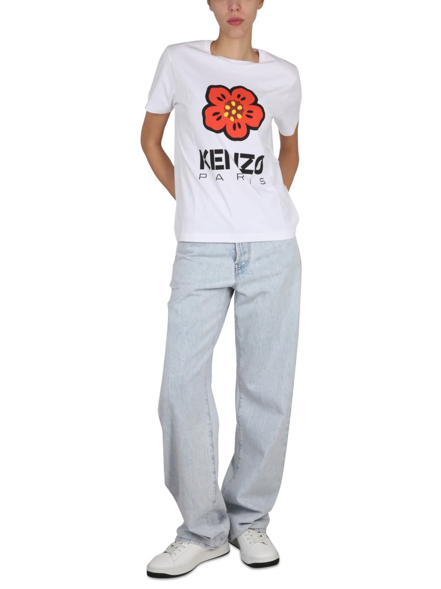 Shop Kenzo Soft T-shirt Boke Flower In White