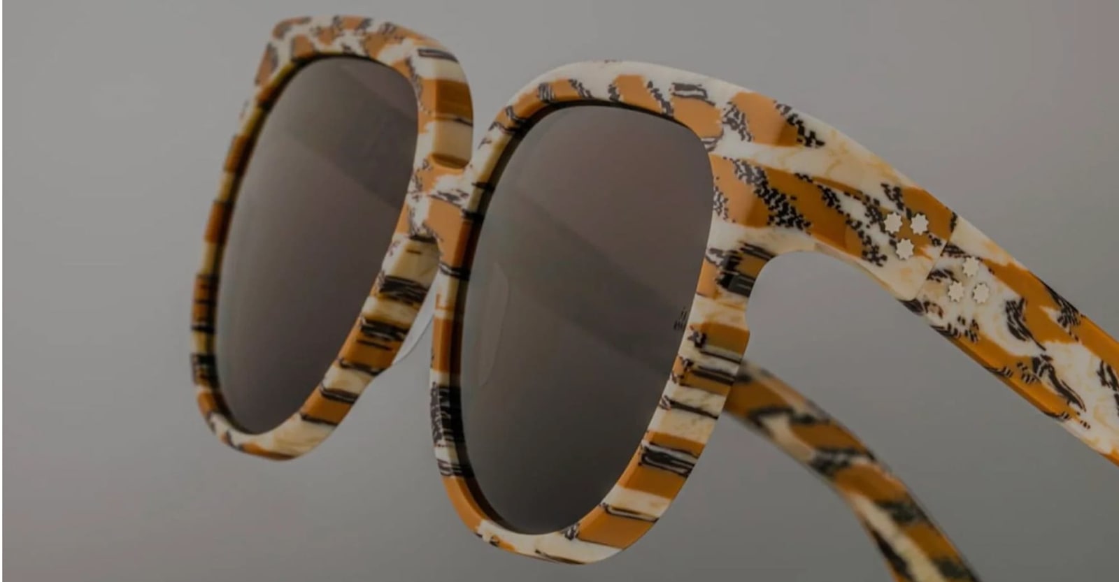 Shop Jacques Marie Mage Cleveland - Cheetah Sunglasses In Brown