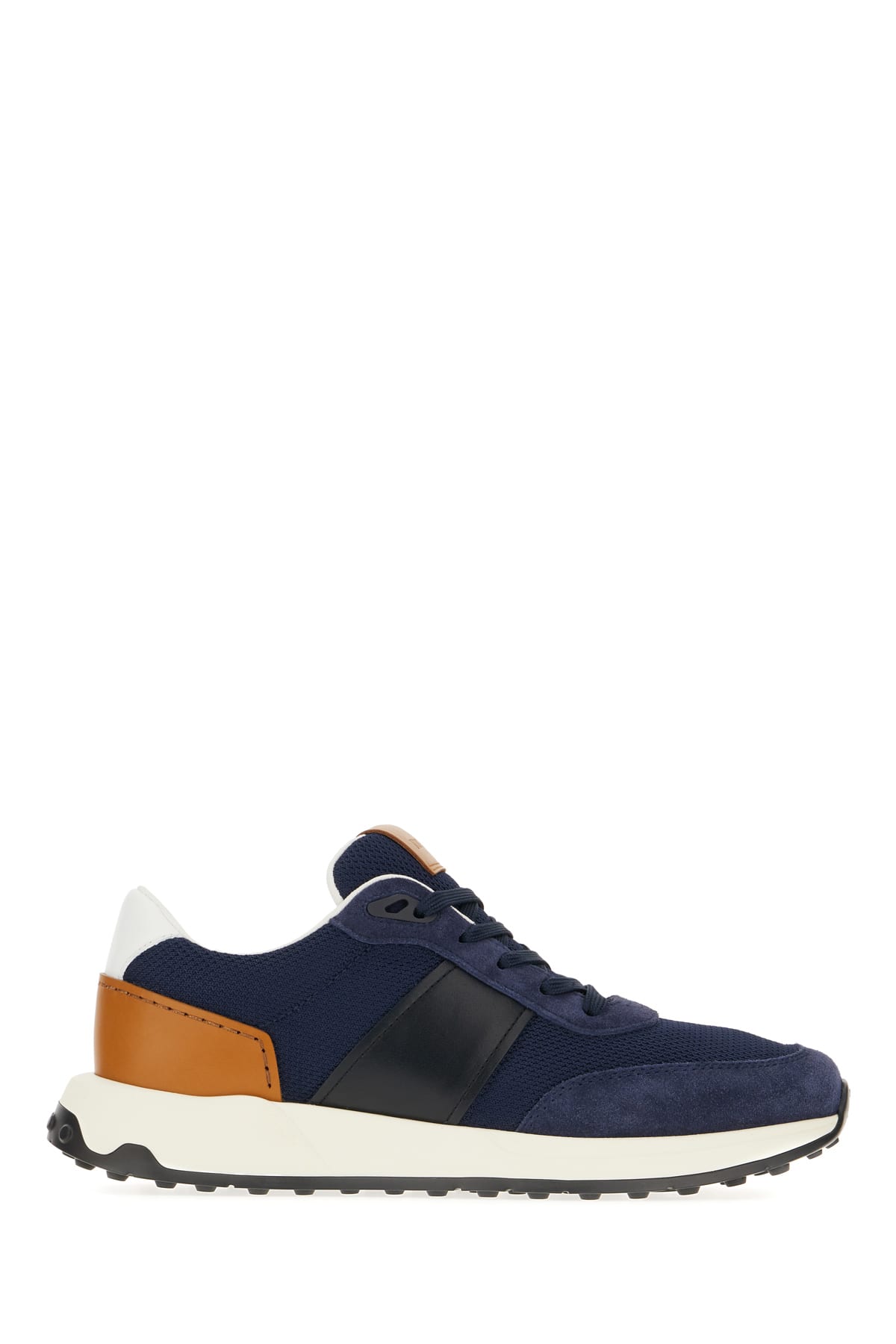 Tod's Multicolor Leather And Mesh Sneakers In Blue Cramel White