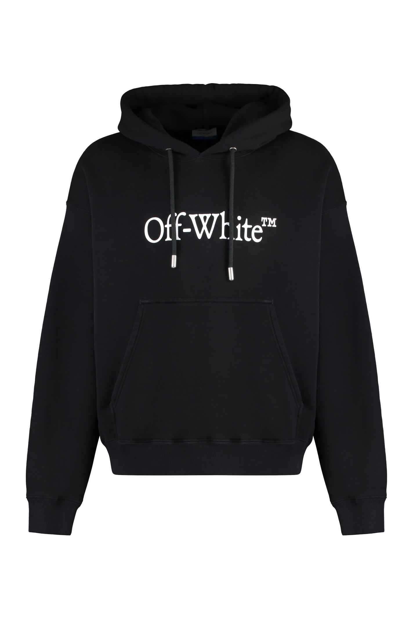 Shop Off-white Logo Print Hoodie In Black