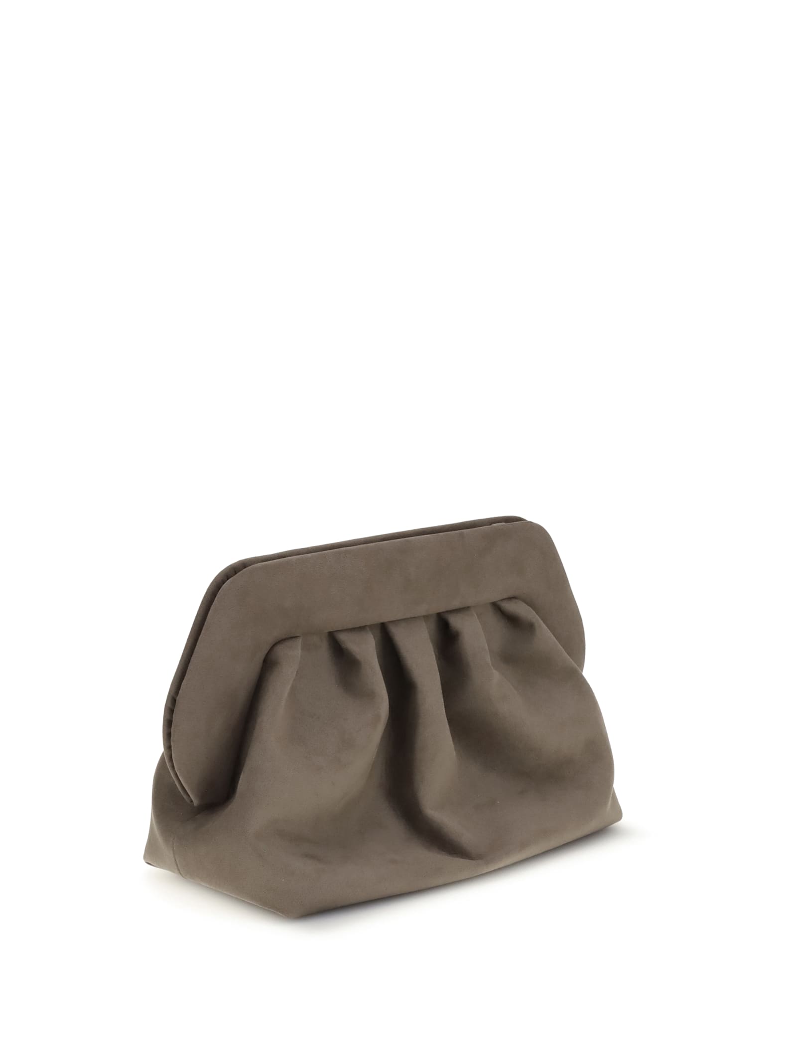 Themoirè Bios Suede Clutch Bag