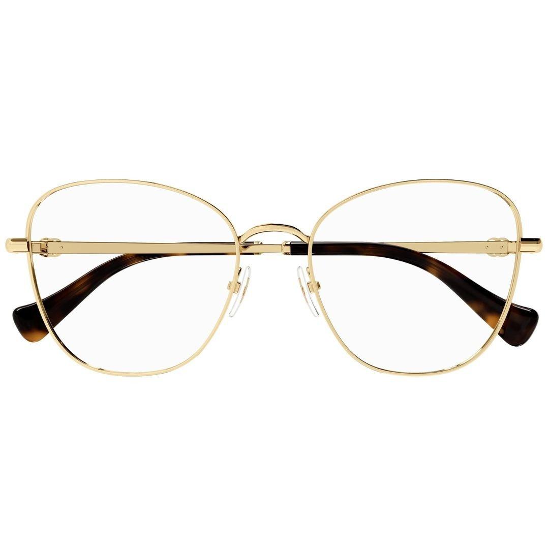 Shop Gucci Cat Eye Frame Glasses In 001 Gold Gold Transparent