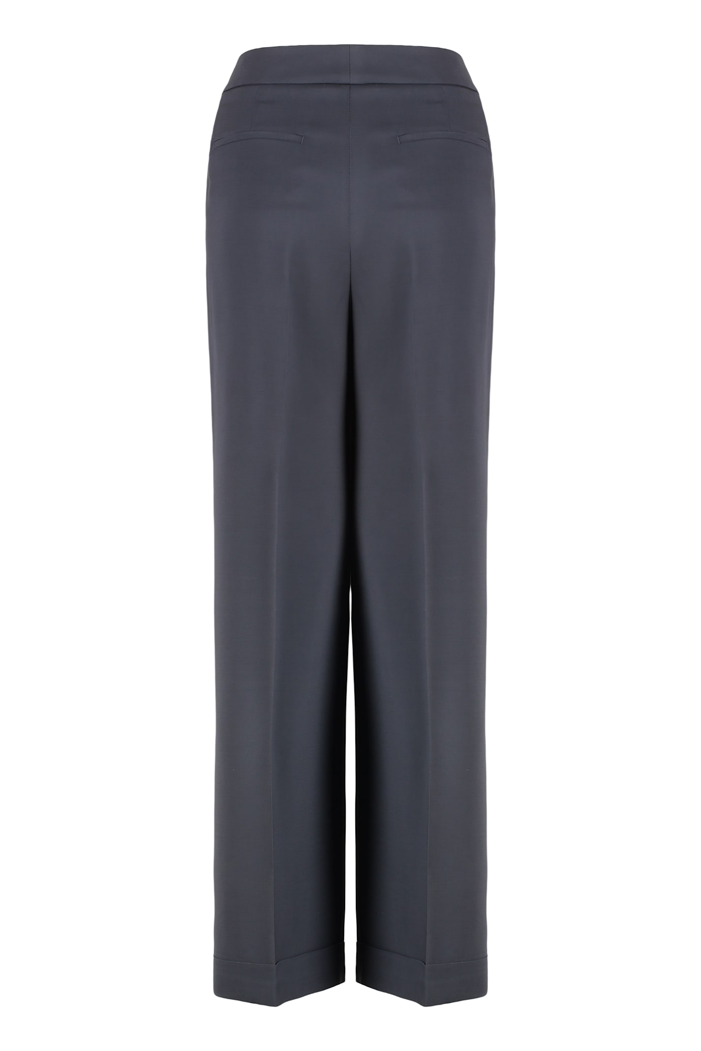 Peserico Rayon Trousers In Blue