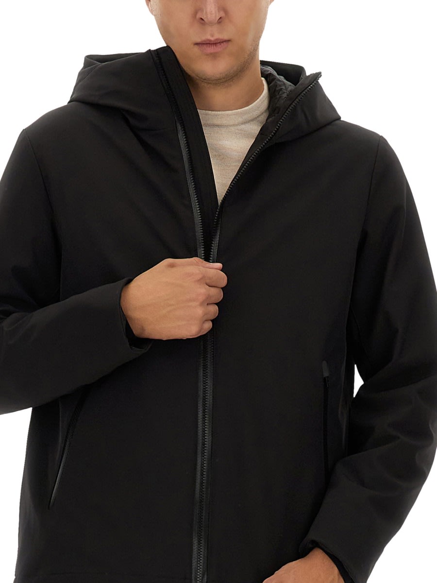 Shop Woolrich Softshell Pacific Jacket In Black